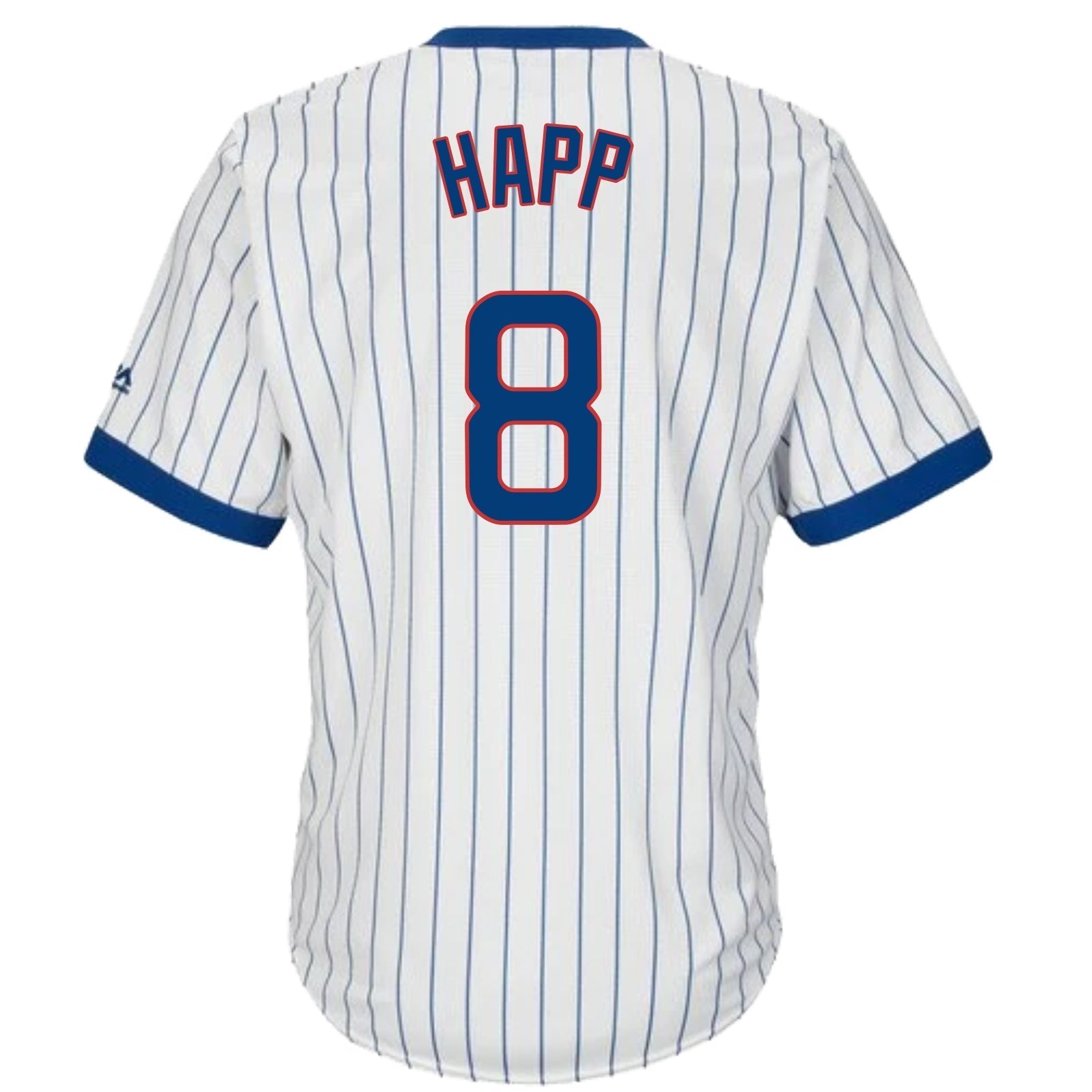 Ian Happ Chicago Cubs Cooperstown White Pinstripe V-Neck Home Men's Jersey - vstockx