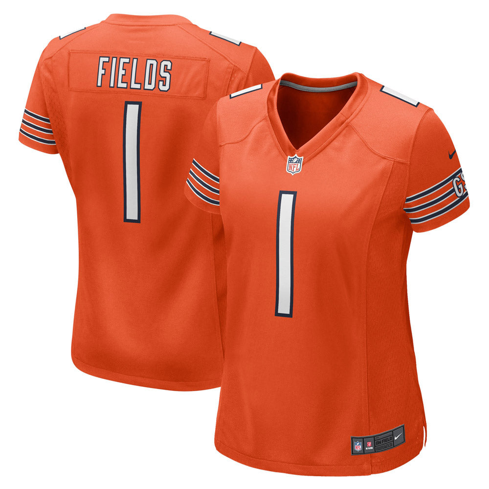 Women's Chicago Bears Justin Fields Game Jersey Orange - vstockx