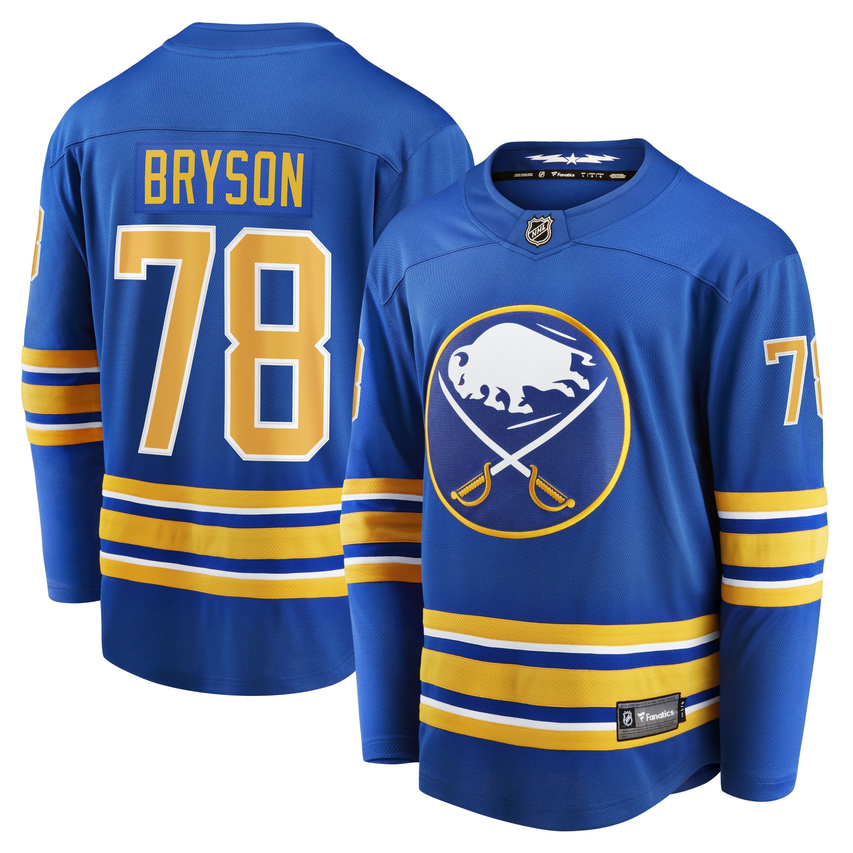 Men's Fanatics Branded Jacob Bryson Royal Buffalo Sabres Home Breakaway Player Jersey - vstockx