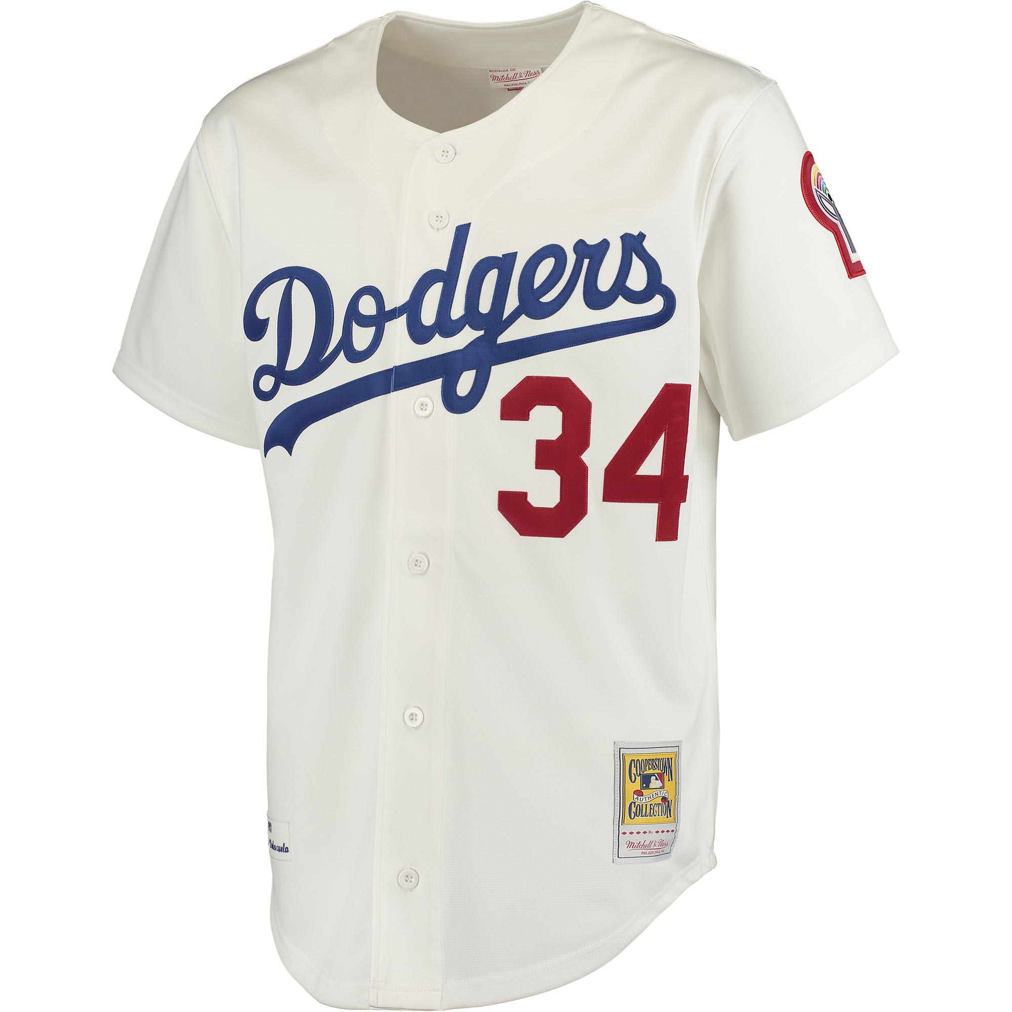 Fernando Valenzuela Los Angeles Dodgers Mitchell & Ness Authentic Jersey - White - vstockx