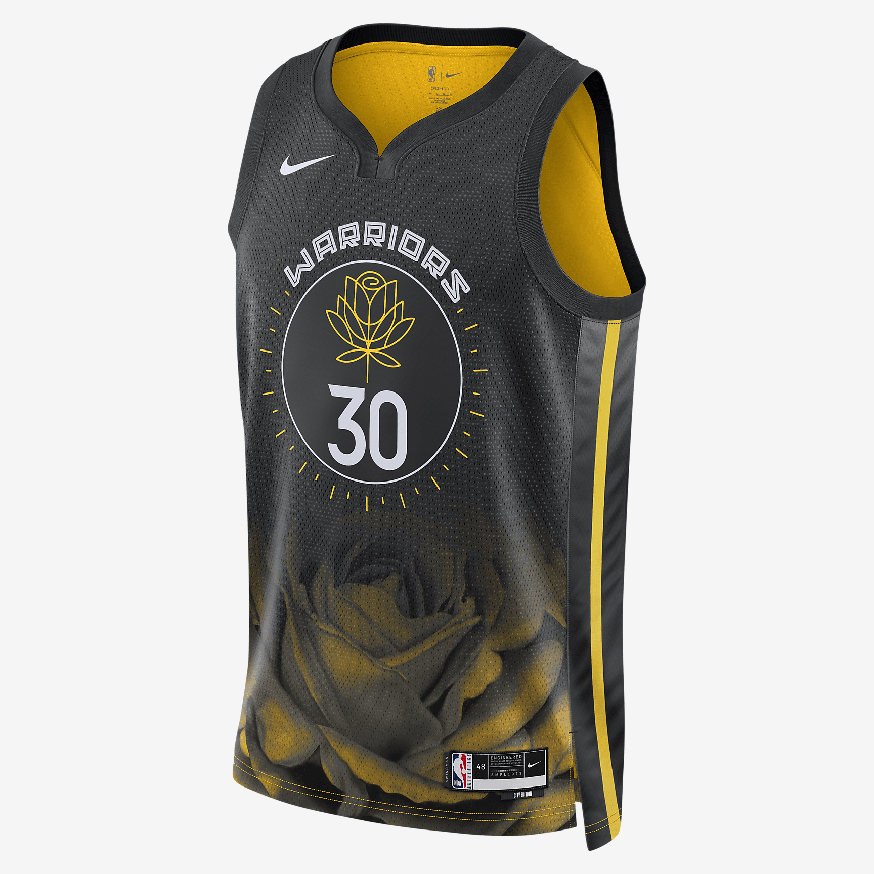 Stephen Curry Golden State Warriors City Edition Nike Dri-FIT NBA Swingman Jersey - Black - vstockx