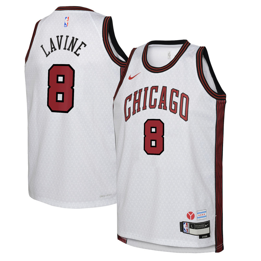 Youth Chicago Bulls Zach LaVine City Edition Jersey - White - vstockx