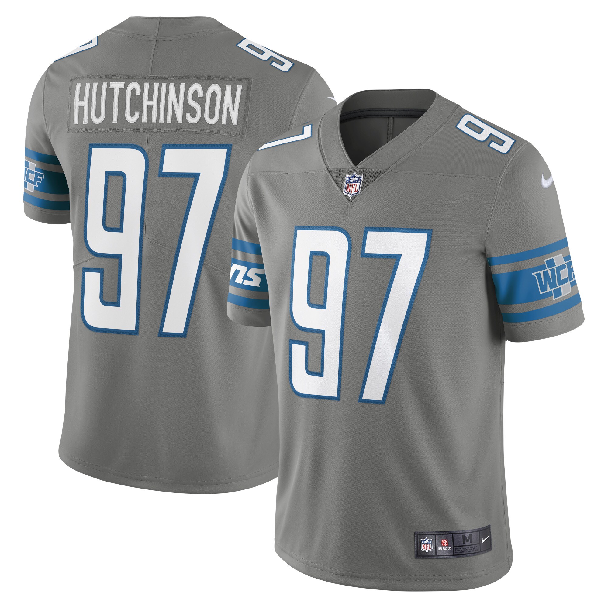 Aidan Hutchinson Detroit Lions Nike Alternate Team Vapor Limited Jersey - Steel - vstockx