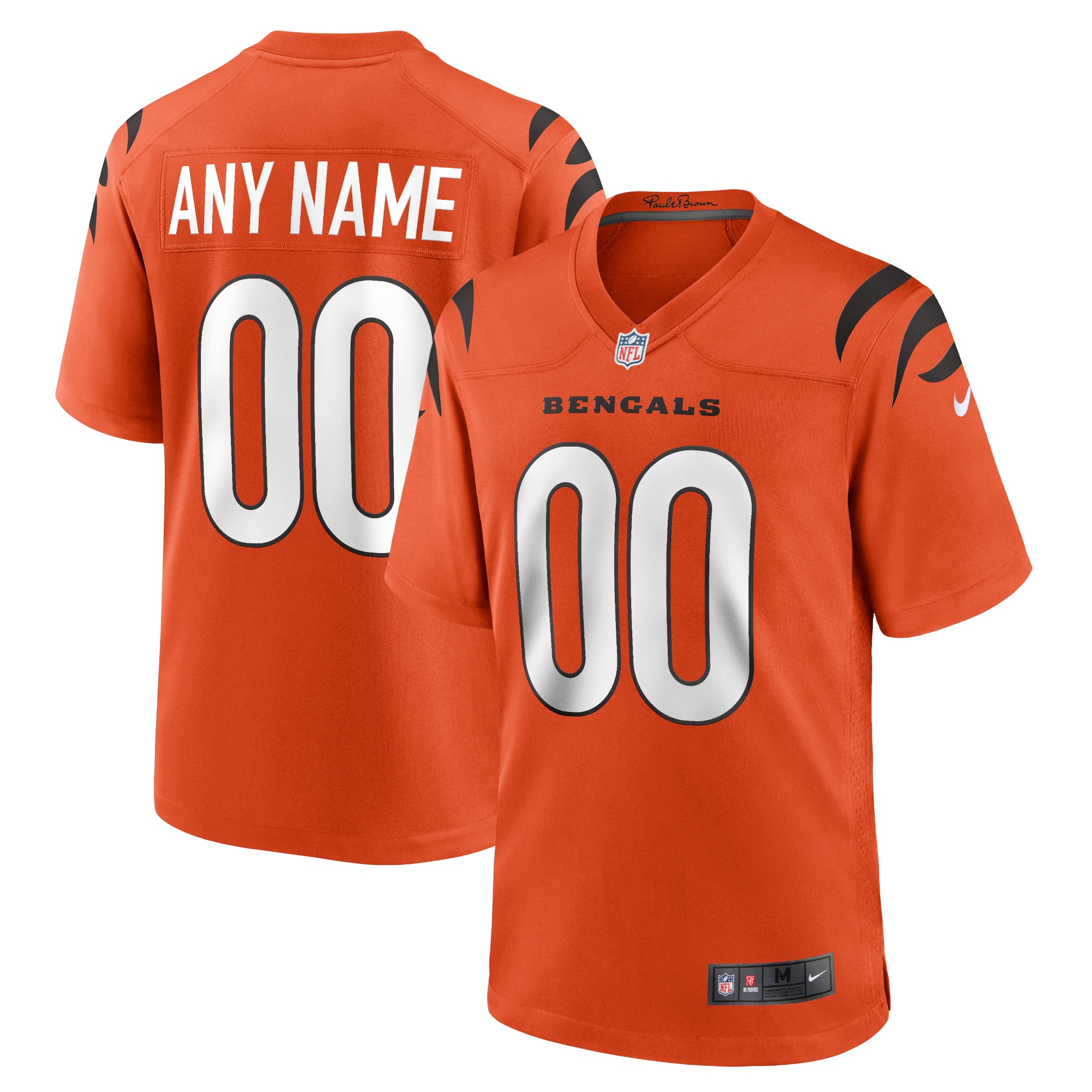 Cincinnati Bengals Nike Youth Alternate Game Custom Jersey - Orange - vstockx