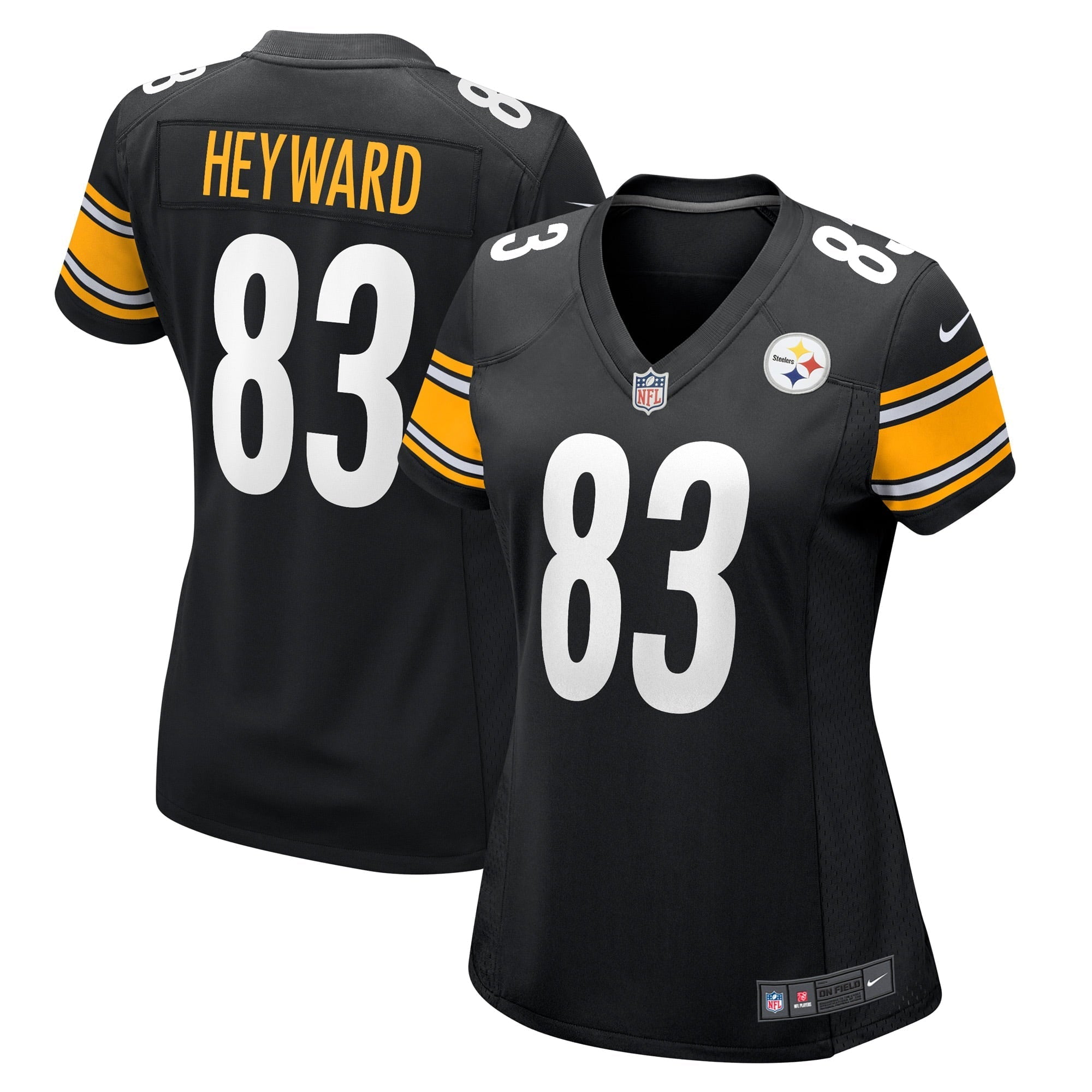 Women's Nike Connor Heyward Black Pittsburgh Steelers Game Player Jersey - vstockx