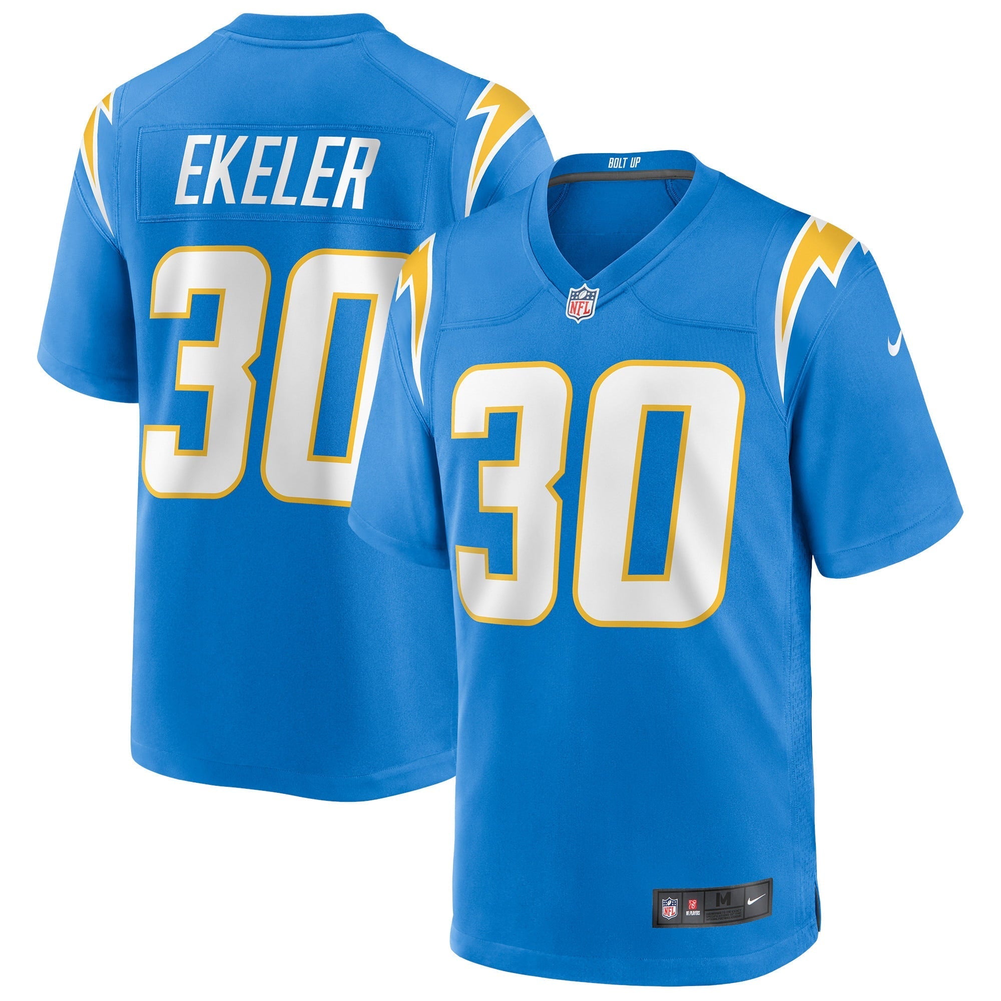 Men's Nike Austin Ekeler Powder Blue Los Angeles Chargers Game Player Jersey - vstockx