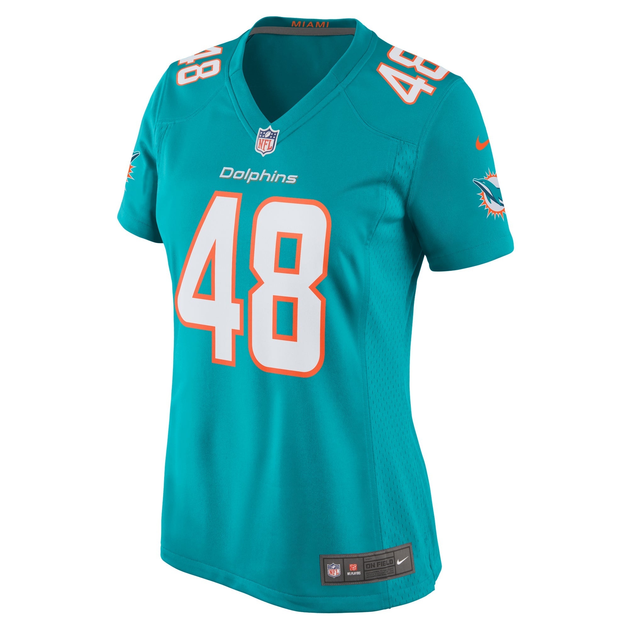 Women's Nike Jake Bargas Aqua Miami Dolphins Home Game Player Jersey - vstockx