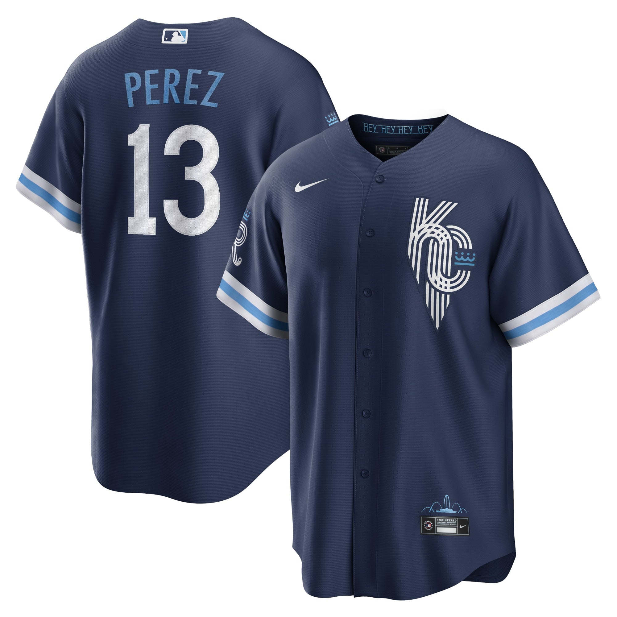 Men's Nike Salvador Perez Navy Kansas City Royals 2022 City Connect Replica Player Jersey - vstockx