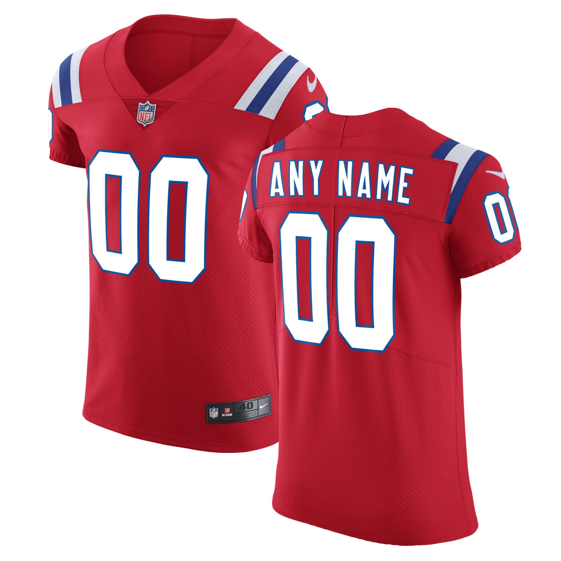 New England Patriots Nike Vapor Untouchable Custom Elite Jersey - Red - vstockx
