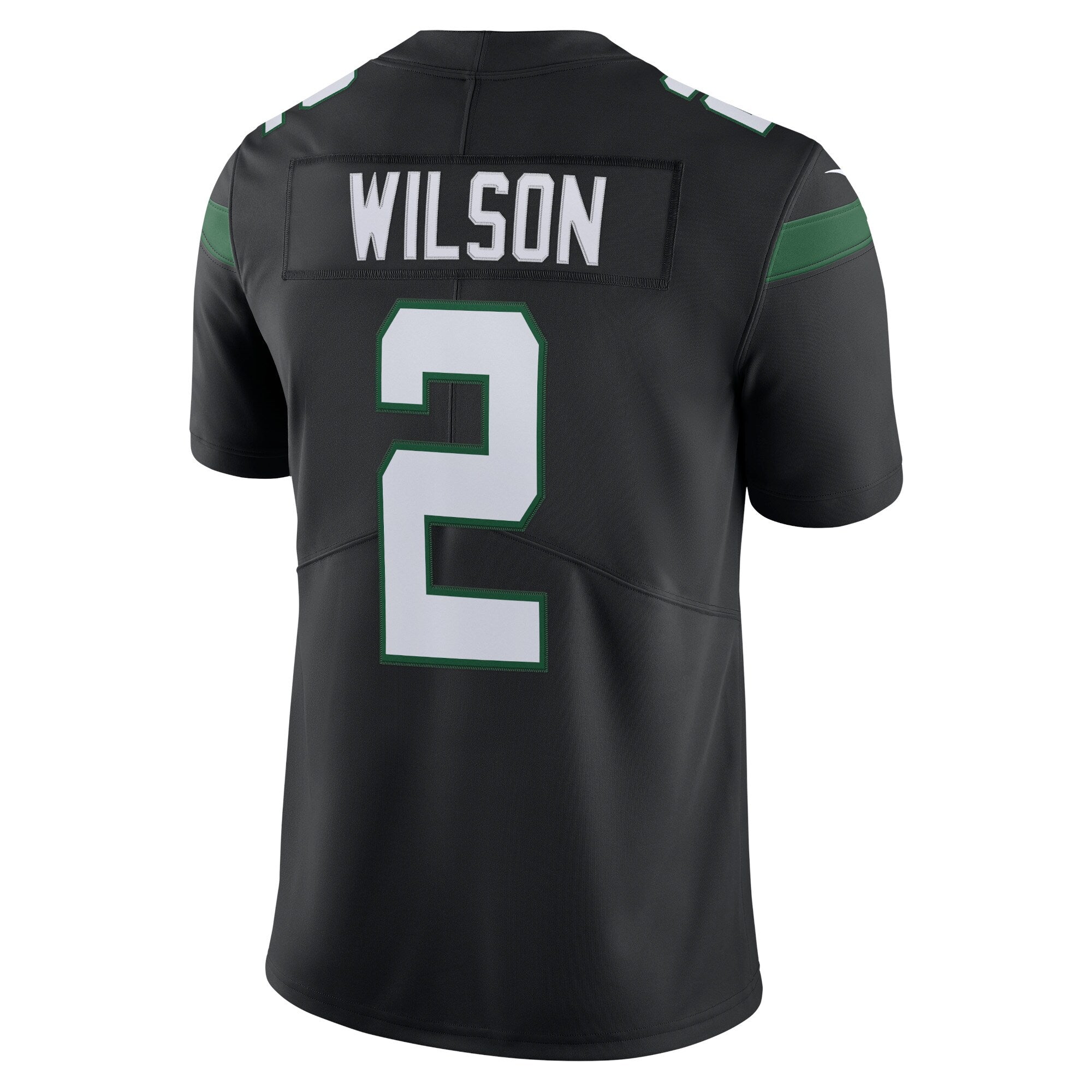 Men's Nike Zach Wilson Stealth Black New York Jets Vapor Limited Jersey - vstockx