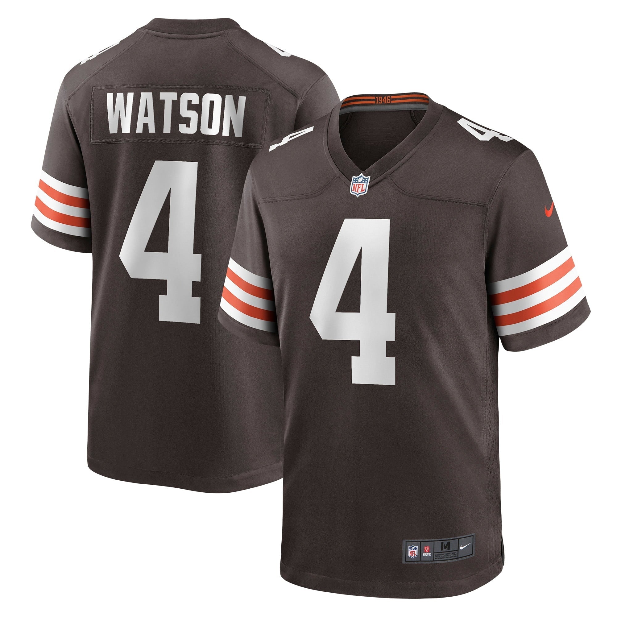 Men's Nike Deshaun Watson Brown Cleveland Browns Game Jersey - vstockx