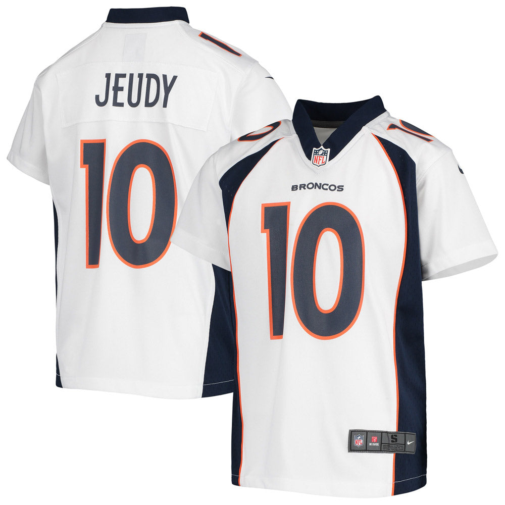 Youth Denver Broncos Jerry Jeudy Game Jersey- White - vstockx