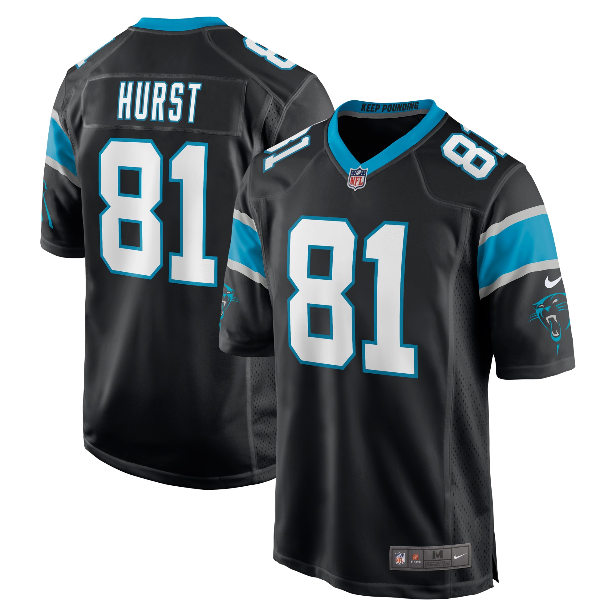 Hayden Hurst Carolina Panthers Nike Game Player Jersey - Black - vstockx