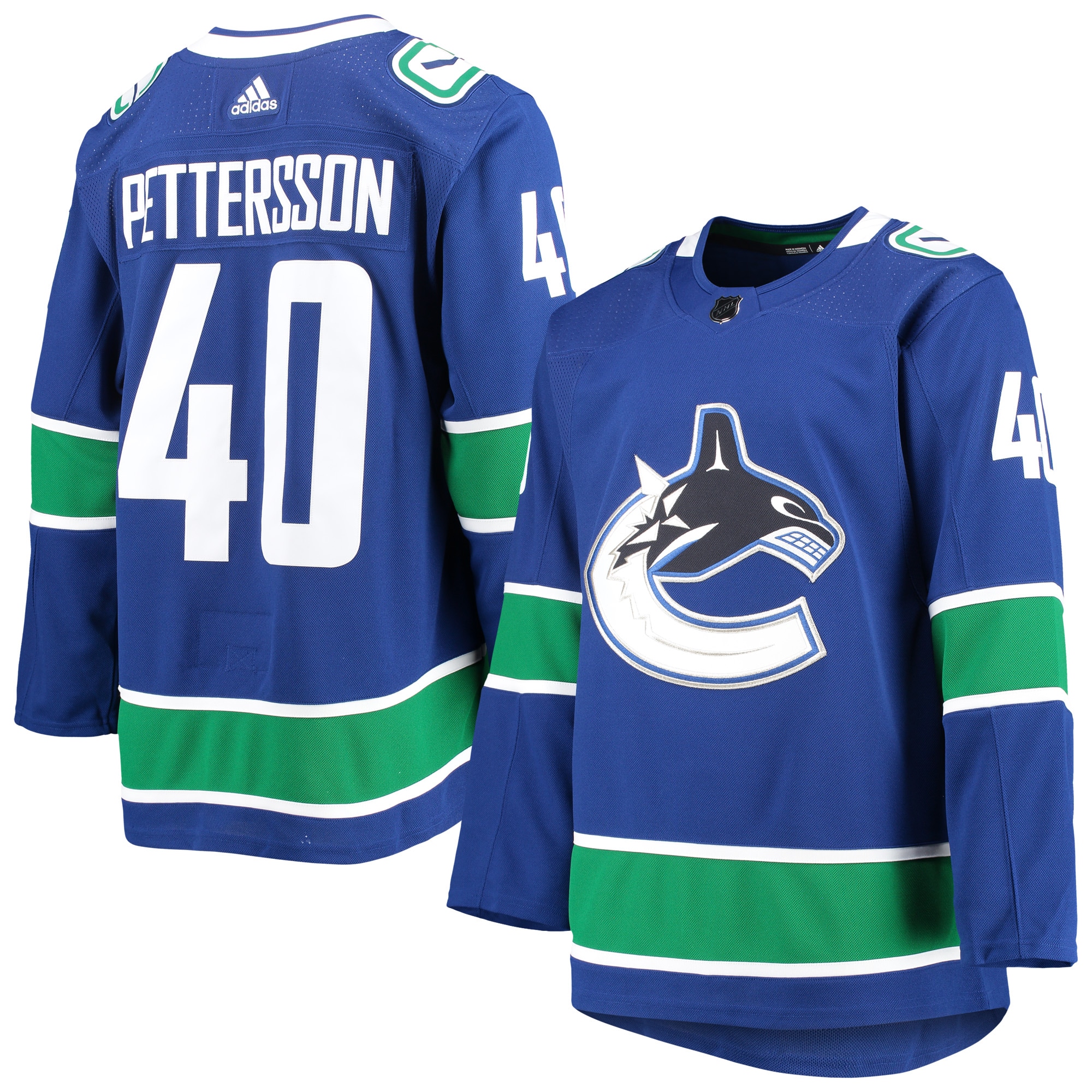 Elias Pettersson Vancouver Canucks adidas 2020/21 Authentic Home Player Jersey - Blue - vstockx