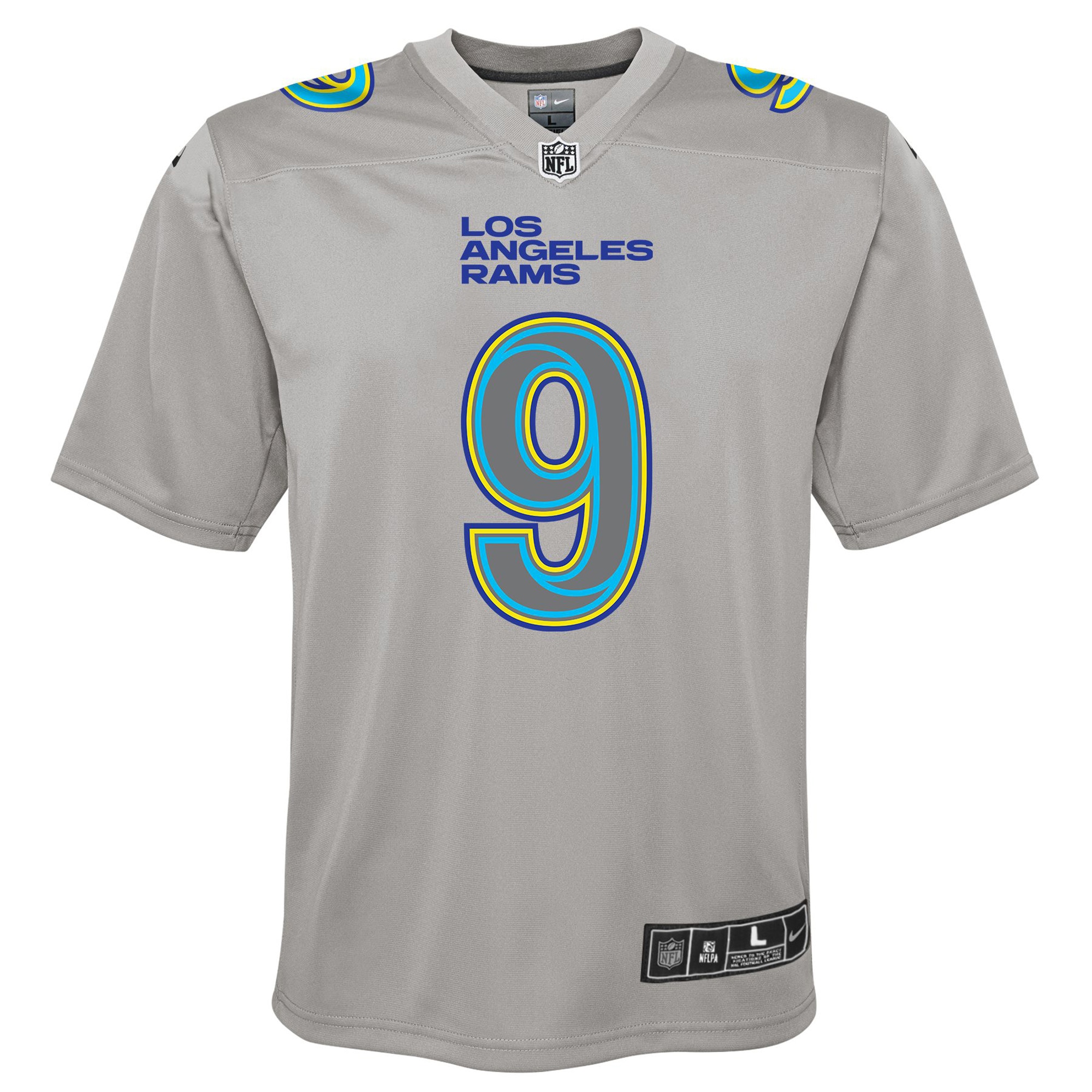 Matthew Stafford Los Angeles Rams Nike Youth Atmosphere Game Jersey - Gray - vstockx