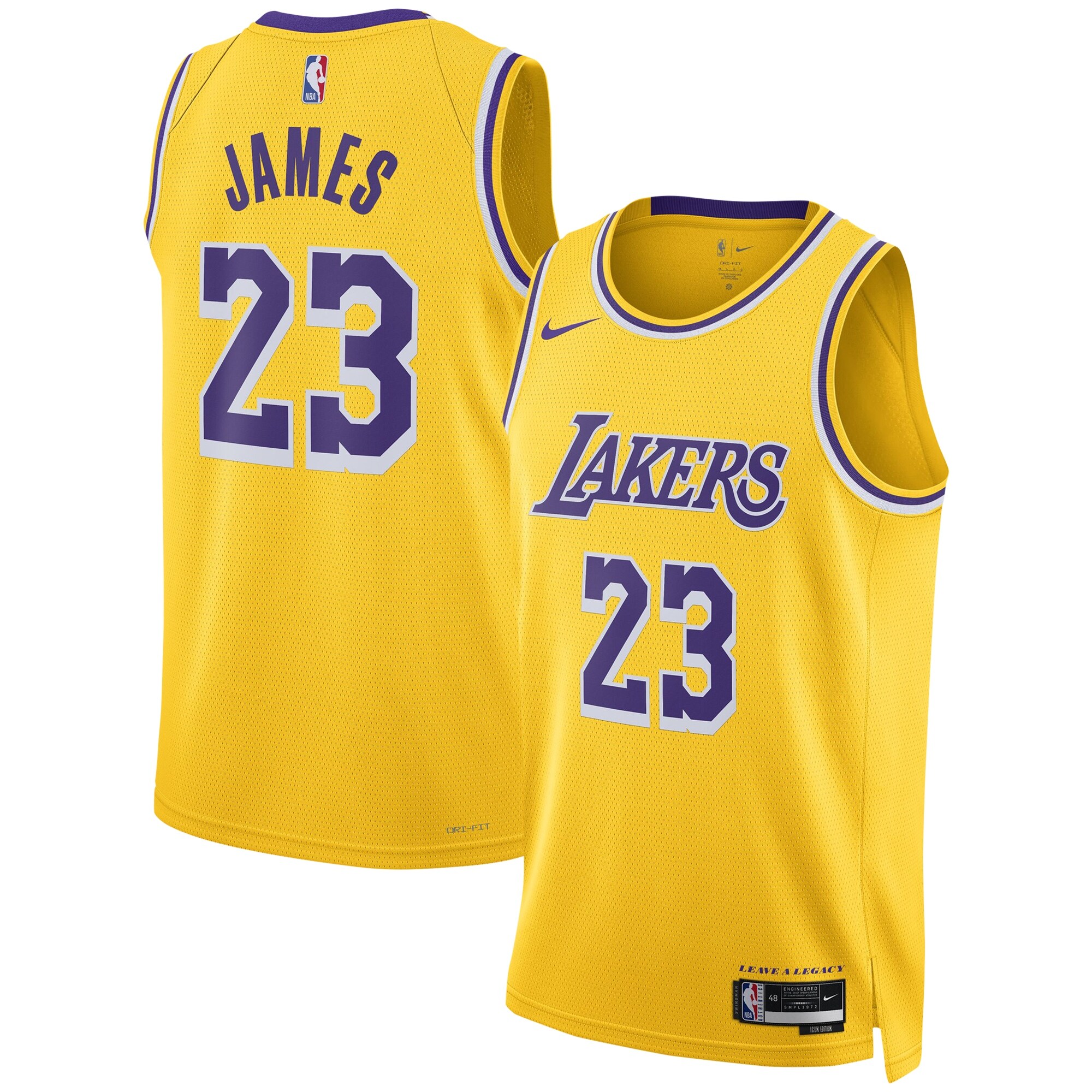 LeBron James Los Angeles Lakers Nike Unisex Swingman Jersey - Association Edition - Gold - vstockx