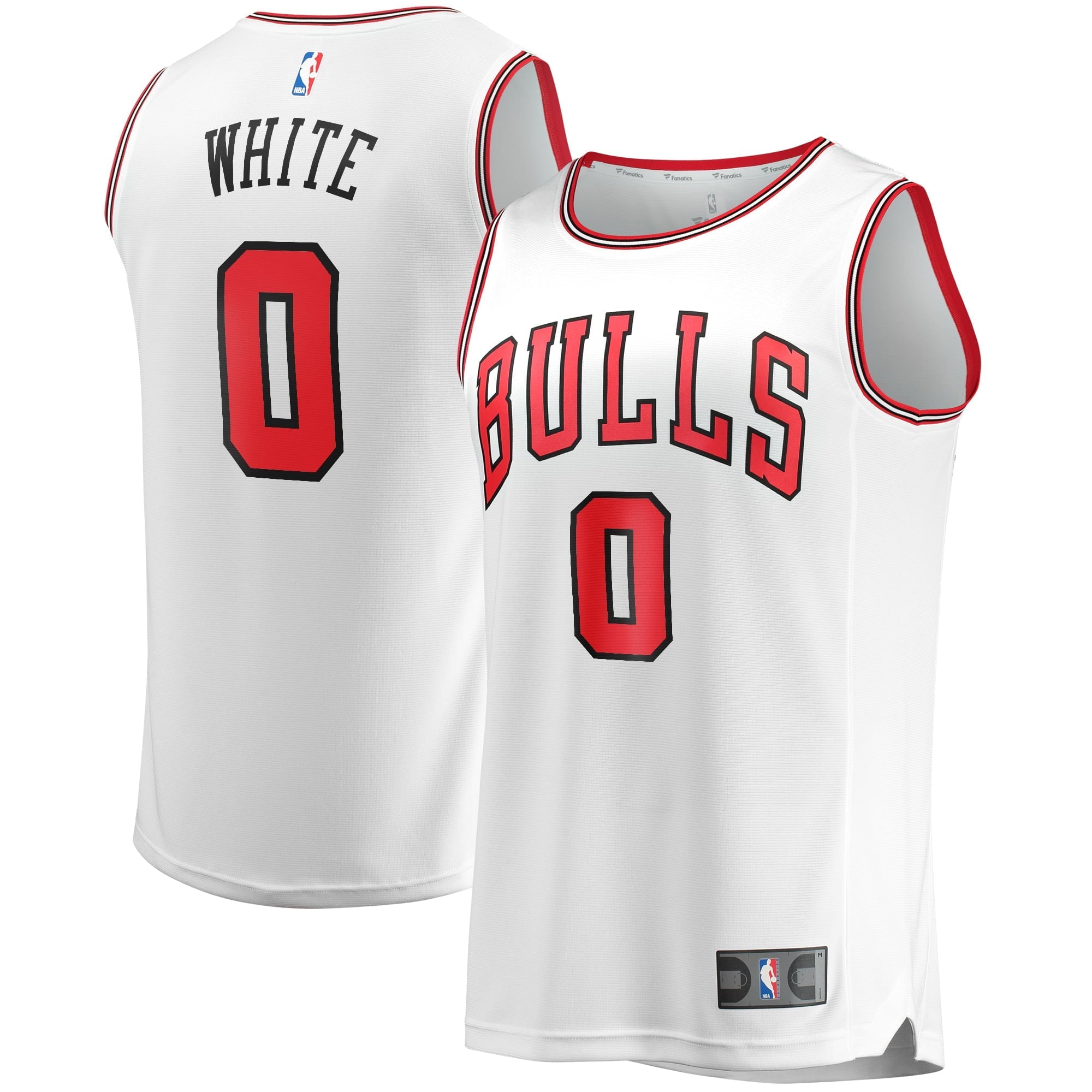 Men's Fanatics Branded Coby White White Chicago Bulls Fast Break Replica Player Jersey - Association Edition - vstockx