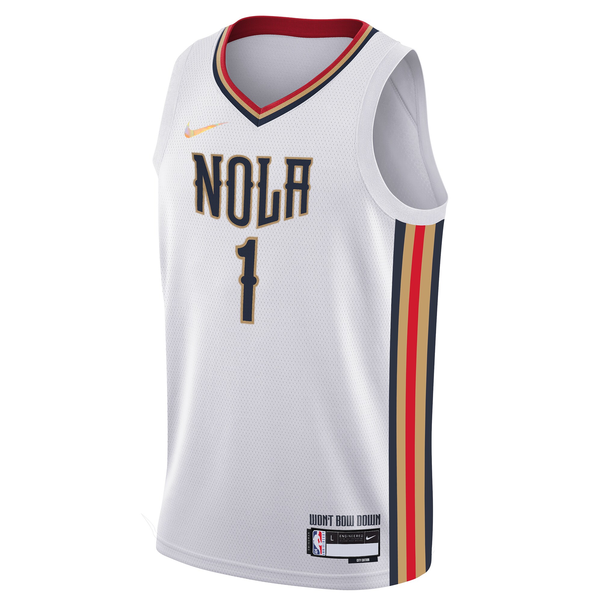 Zion Williamson New Orleans Pelicans Nike Youth 2021/22 Swingman Jersey - City Edition - White - vstockx