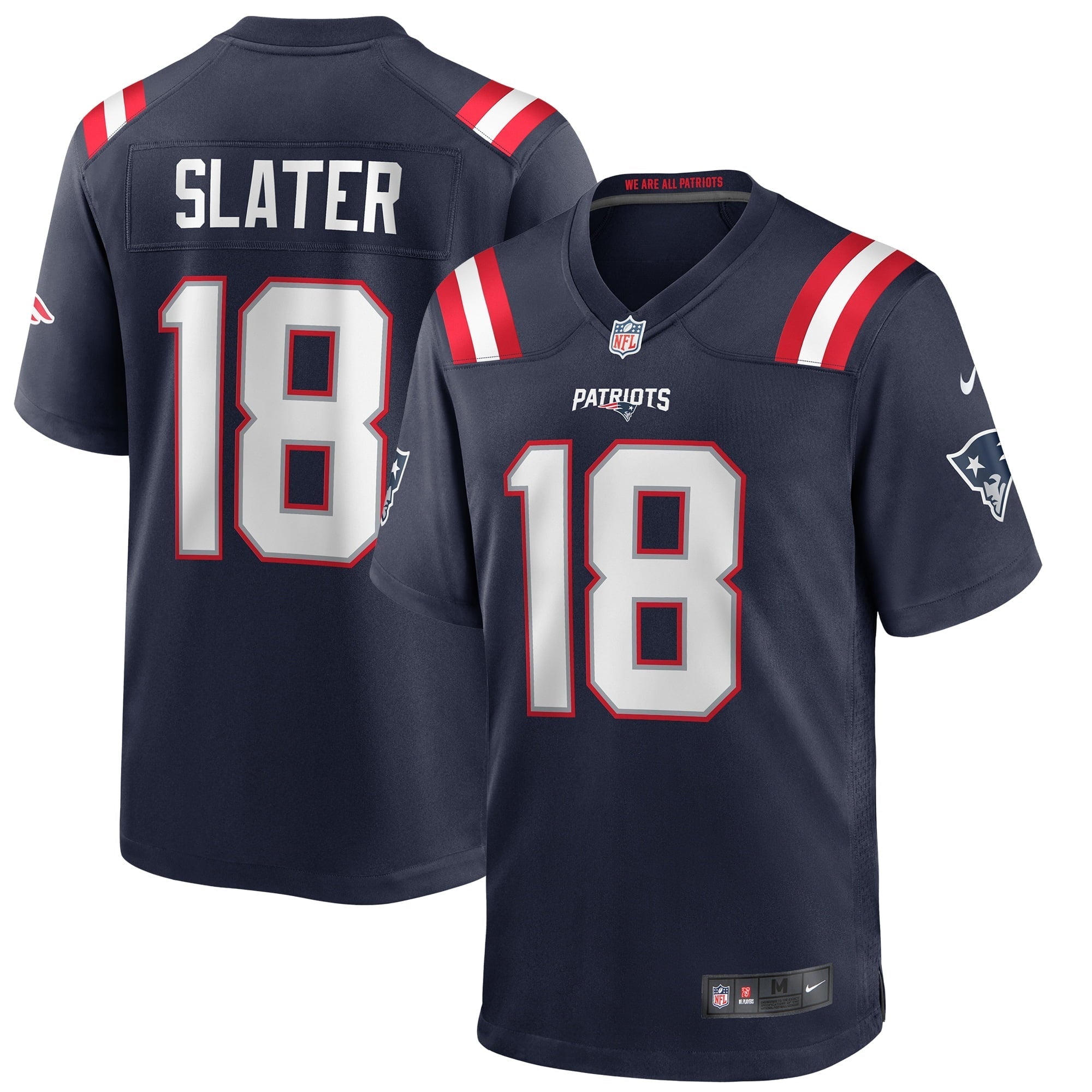 Men's Nike Matthew Slater Navy New England Patriots Game Player Jersey - vstockx