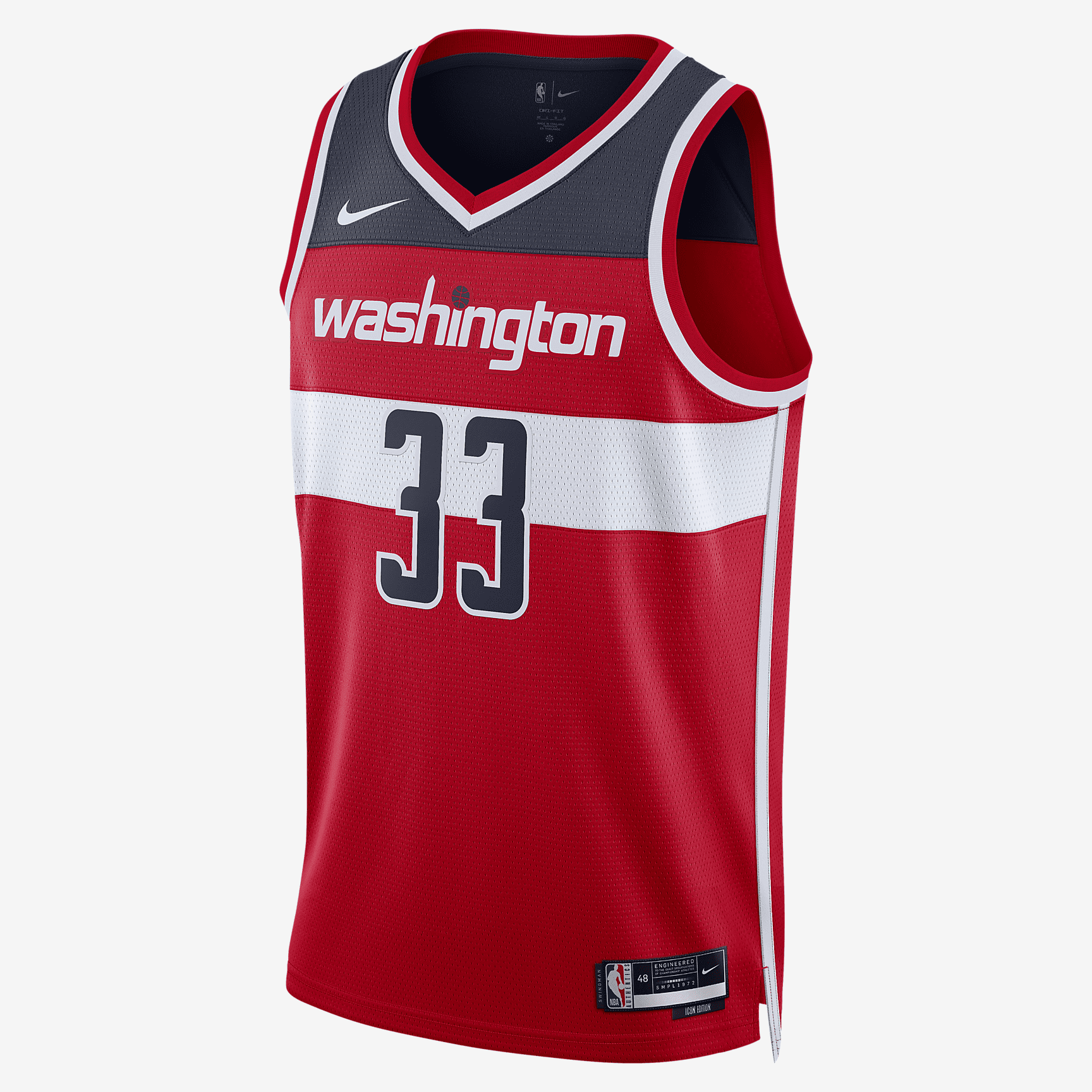 Washington Wizards Icon Edition 2022/23 Nike Dri-FIT NBA Swingman Jersey - University Red - vstockx