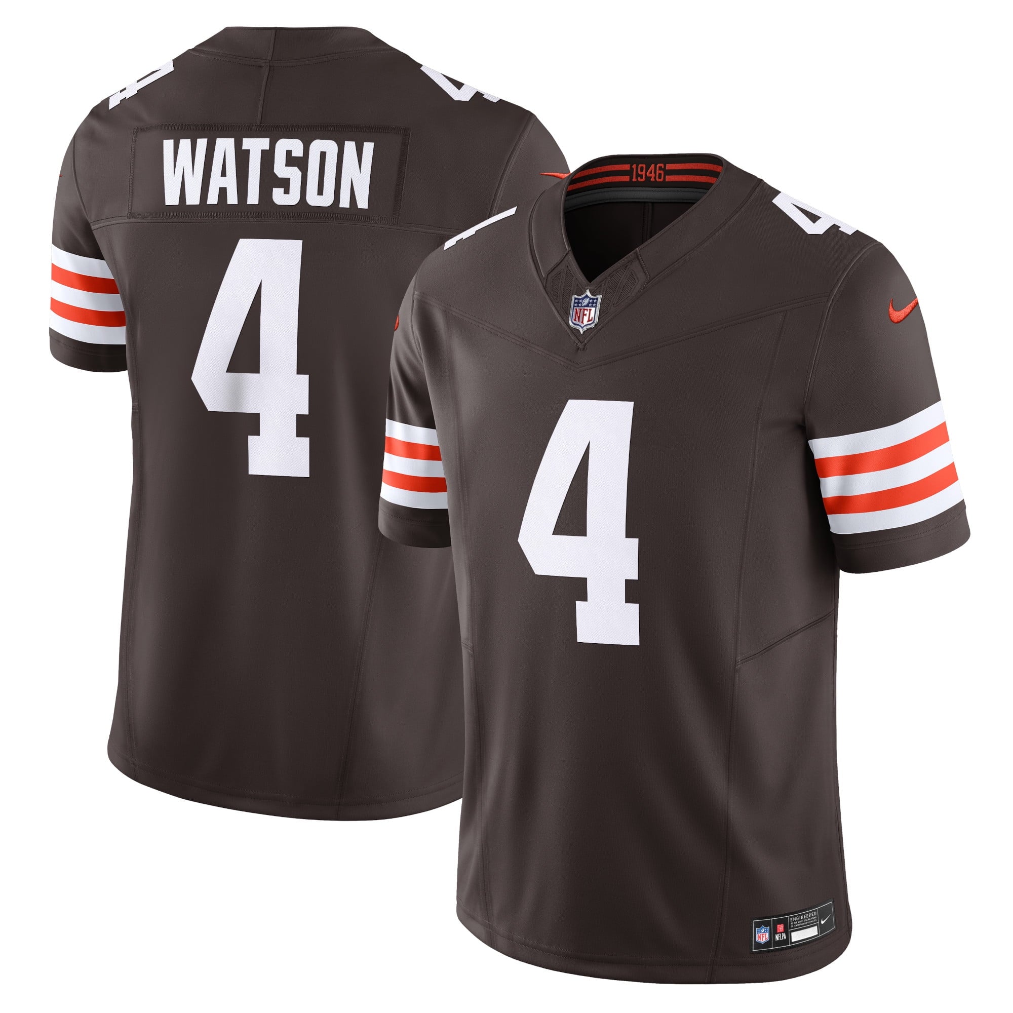 Men's Nike Deshaun Watson Brown Cleveland Browns Vapor F.U.S.E. Limited Jersey - vstockx