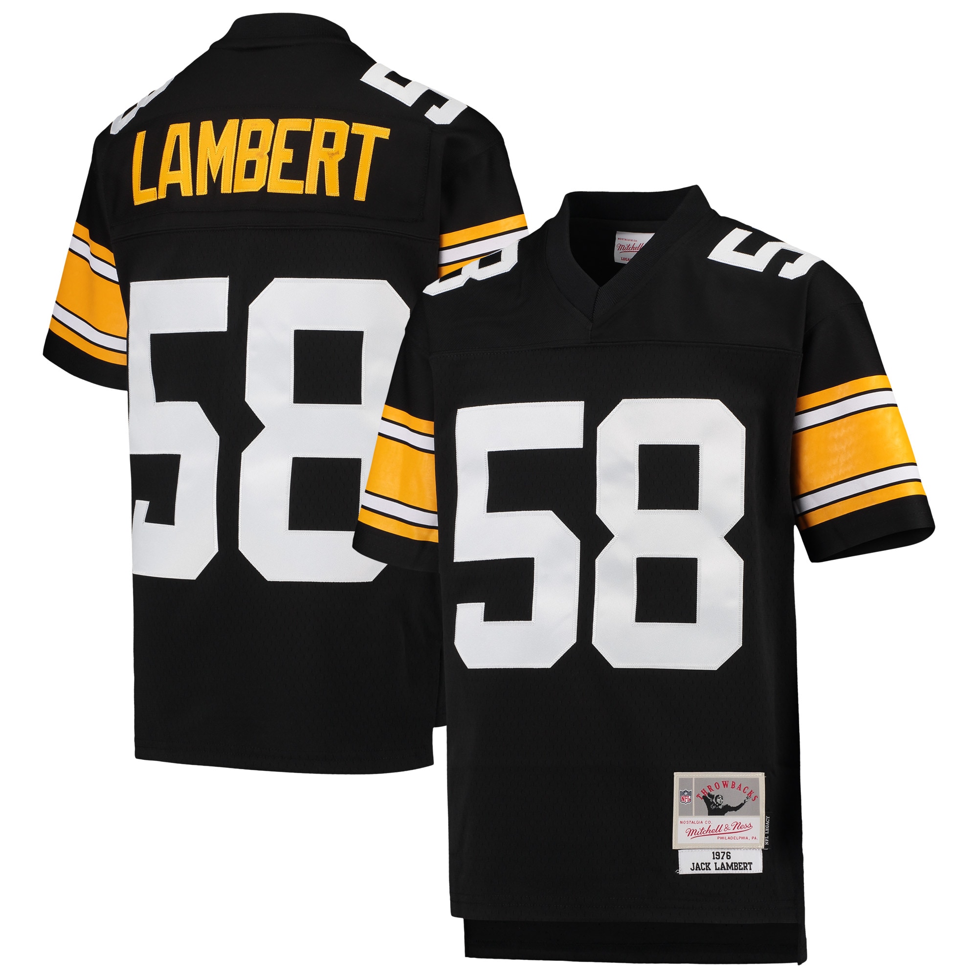 Jack Lambert Pittsburgh Steelers Mitchell & Ness Youth 1976 Legacy Retired Player Jersey - Black - vstockx