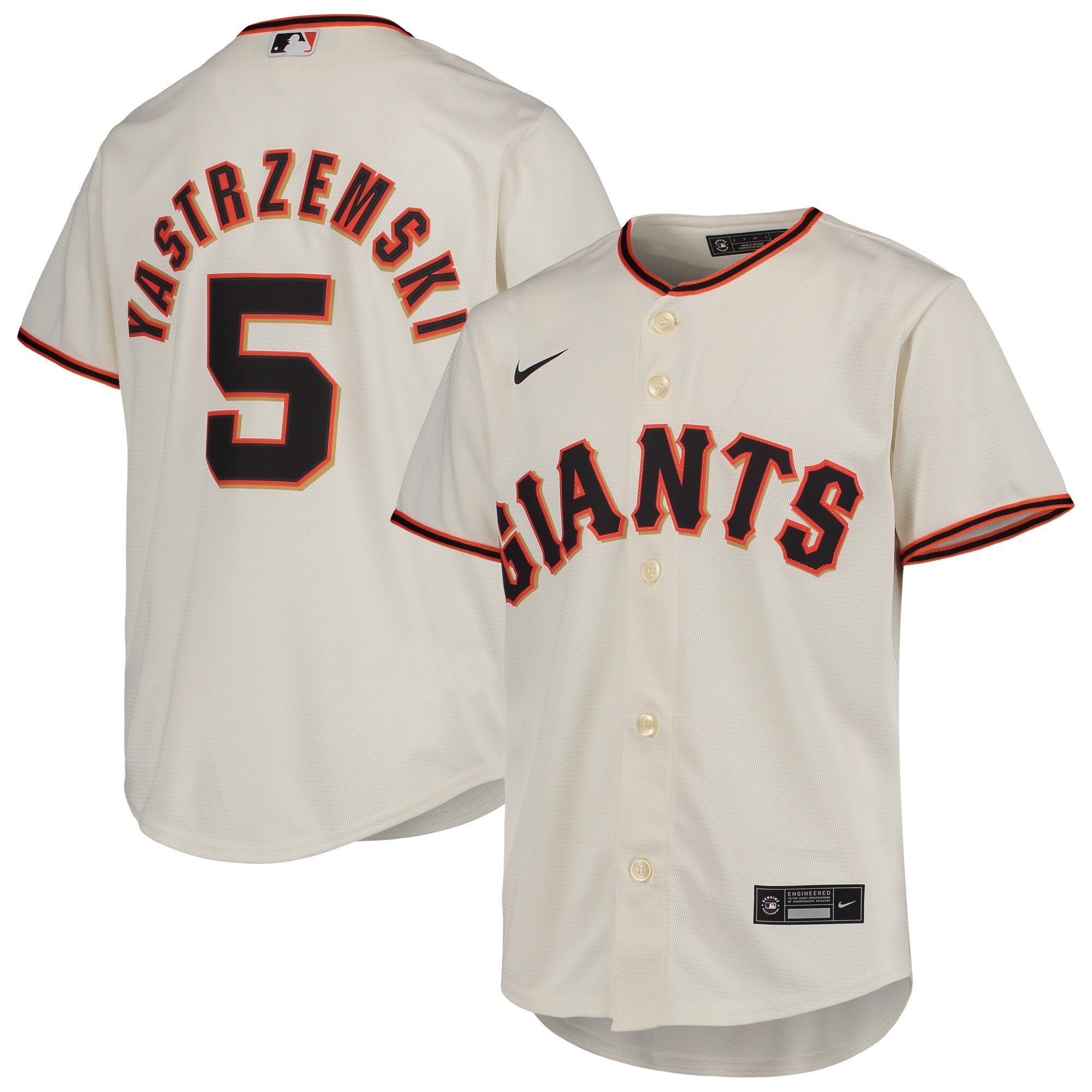 Mike Yastrzemski San Francisco Giants Nike Youth Alternate Replica Player Jersey - Cream - vstockx
