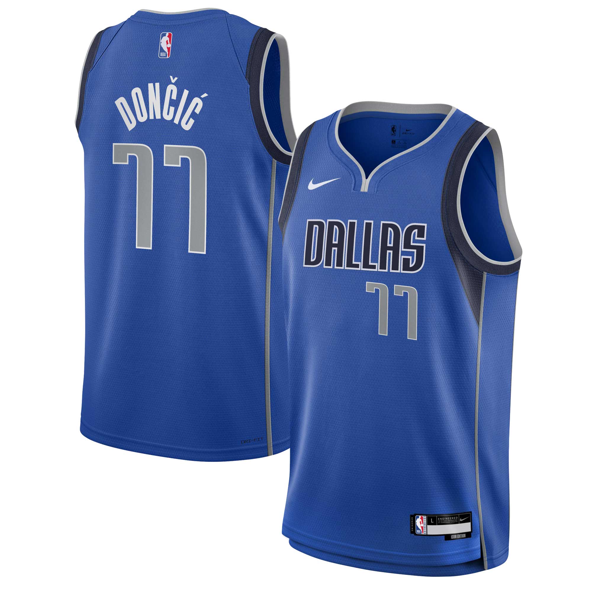 Luka Doncic Dallas Mavericks Nike Youth Swingman Jersey - Icon Edition - Blue - vstockx
