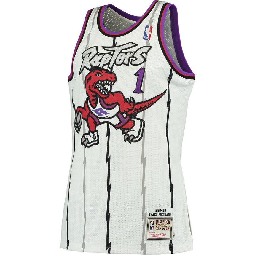 Men's Mitchell & Ness Tracy McGrady Toronto Raptors White 1998-99 Hardwood Classics Swingman Jersey - vstockx