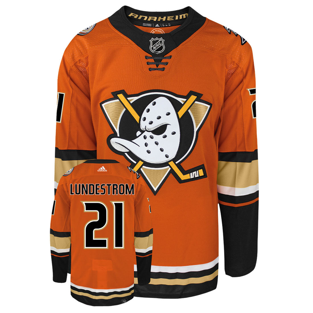 Isac Lundestrom Anaheim Ducks Adidas Primegreen Authentic NHL Hockey Jersey - vstockx