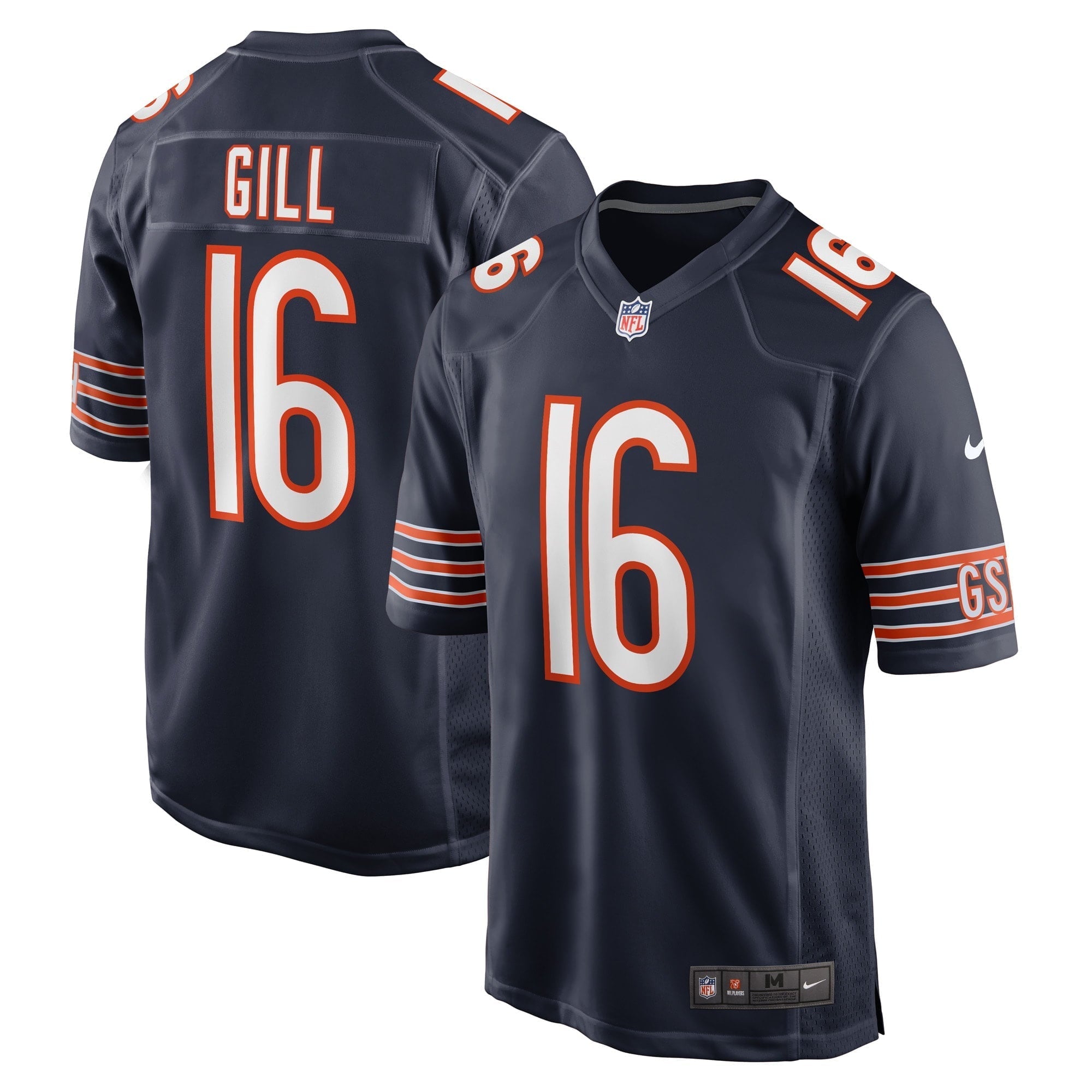 Men's Nike Trenton Gill Navy Chicago Bears Game Player Jersey - vstockx