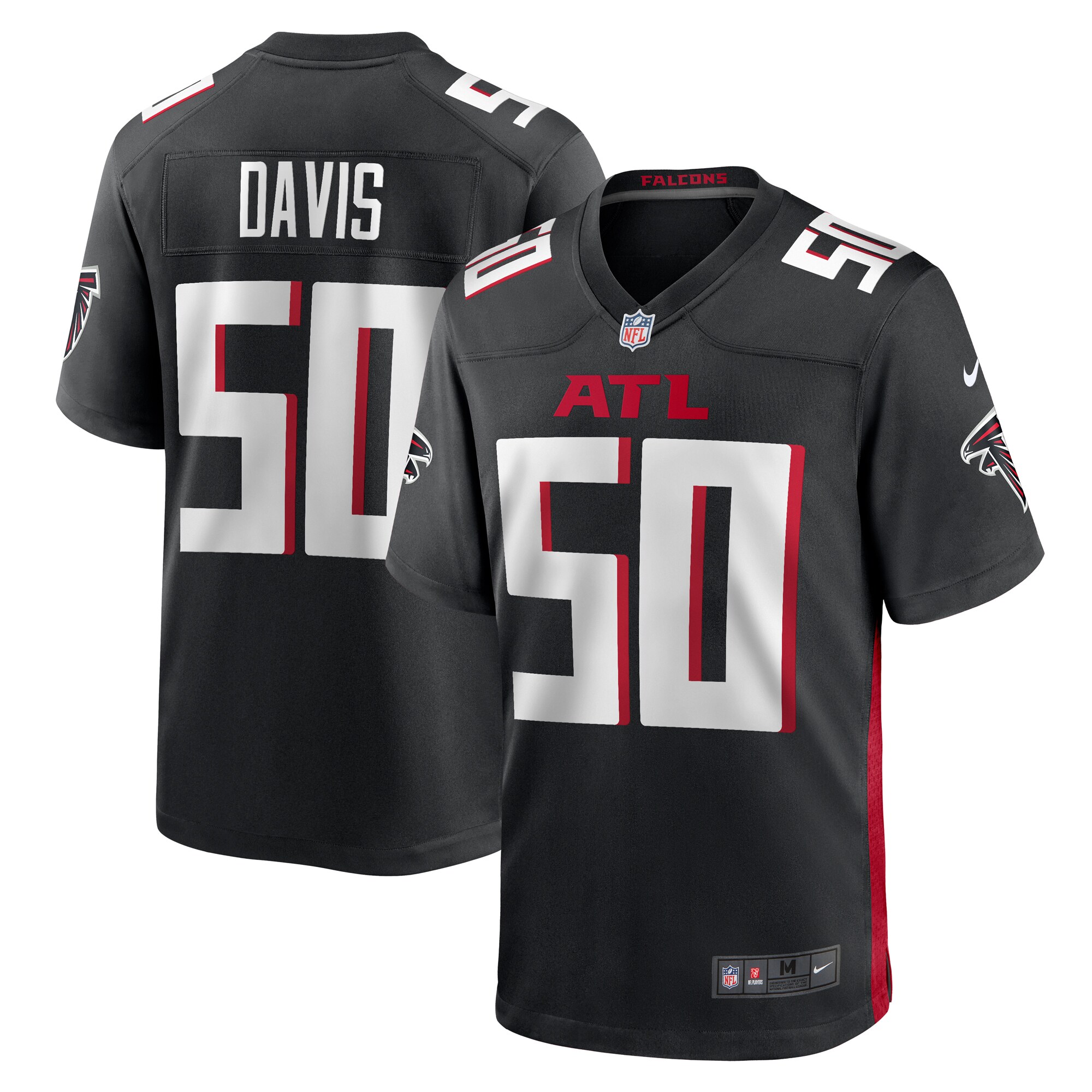 Tae Davis Atlanta Falcons Nike Team Game Jersey - Black - vstockx
