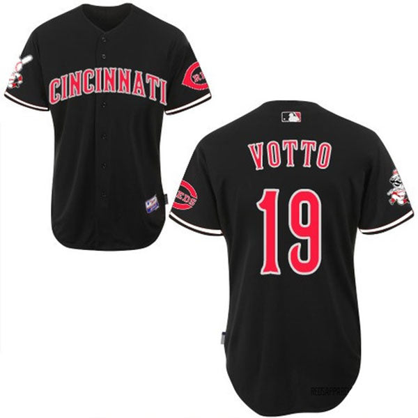 Youth Cincinnati Reds Joey Votto Cool Base Replica Jersey Black - vstockx