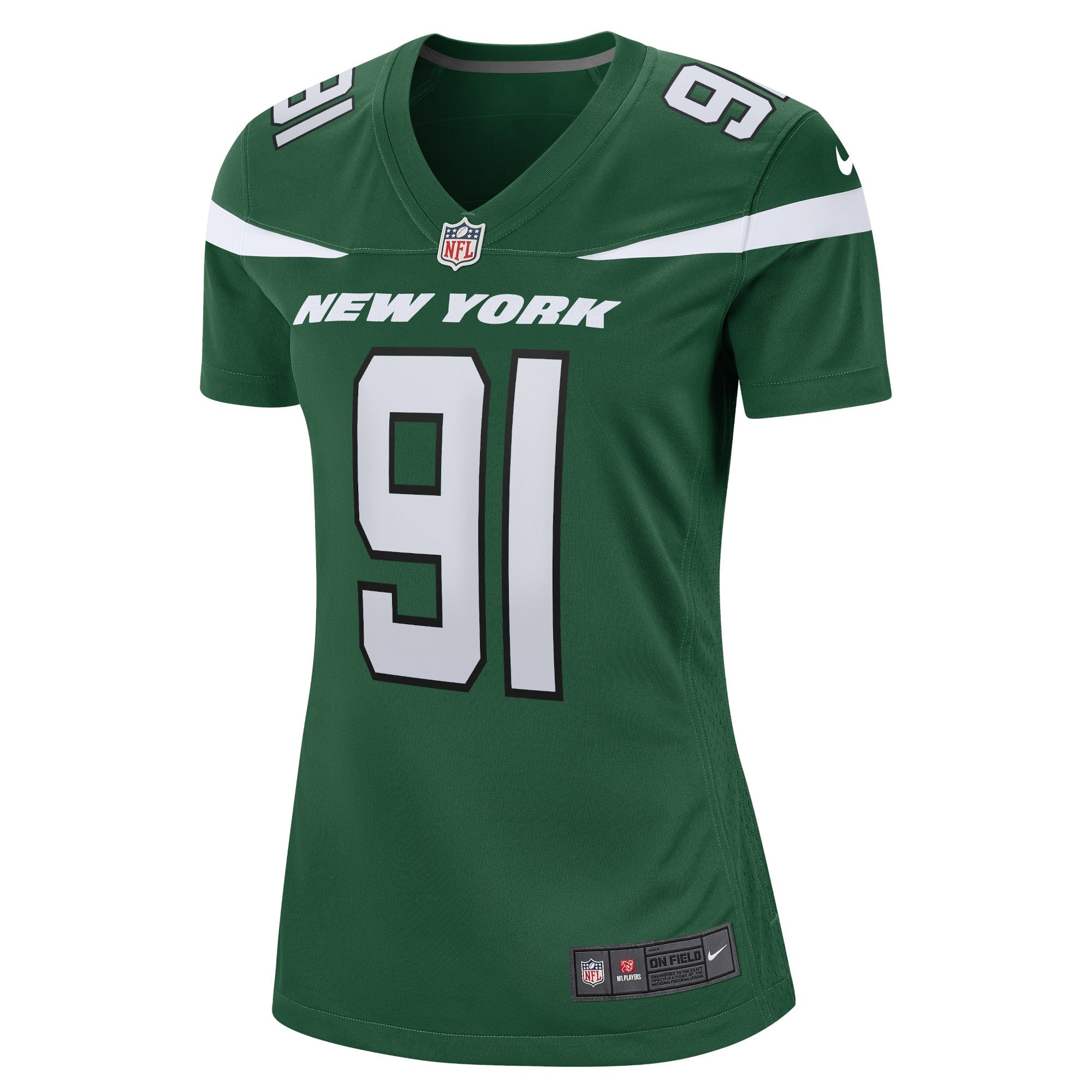Women's Nike John Franklin-Myers Gotham Green New York Jets Game Jersey - vstockx