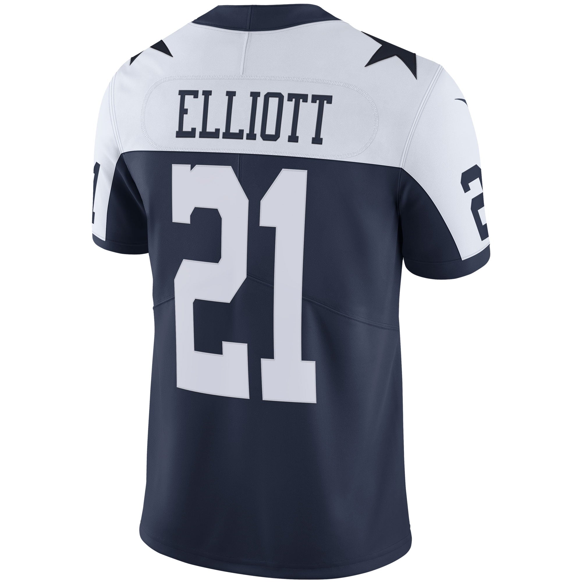 Men's Nike Ezekiel Elliott Navy Dallas Cowboys Alternate Vapor Limited Jersey - vstockx