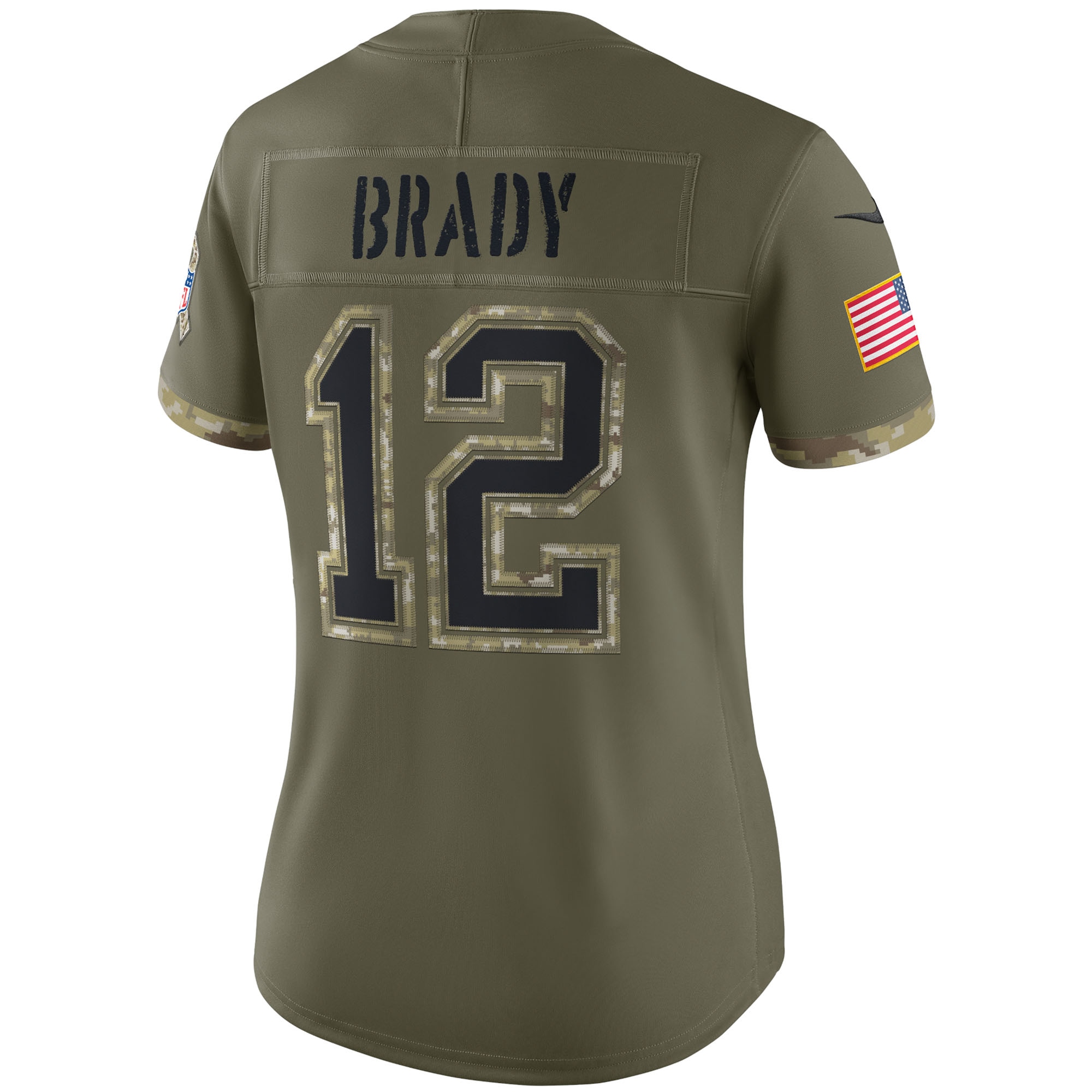 Tom Brady Tampa Bay Buccaneers Nike Women's 2022 Salute To Service Limited Jersey - Olive - vstockx