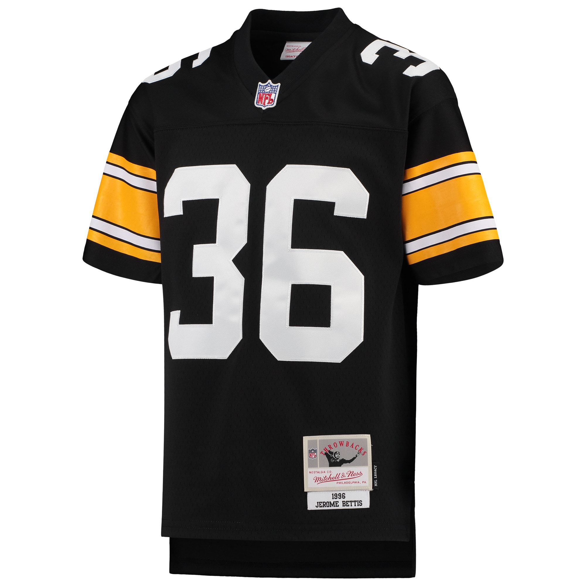 Jerome Bettis Pittsburgh Steelers Mitchell & Ness Youth 1996 Legacy Retired Player Jersey - Black - vstockx