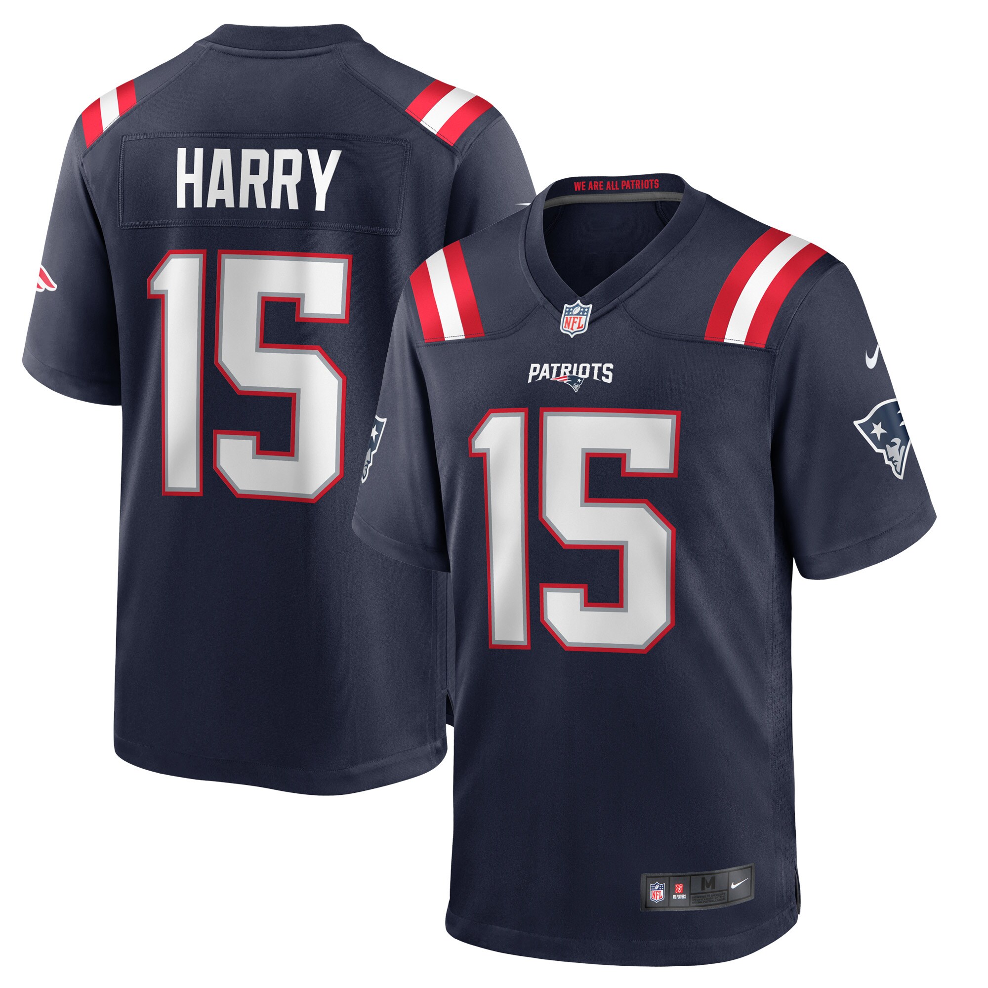 N'Keal Harry New England Patriots Nike Game Jersey - Navy - vstockx