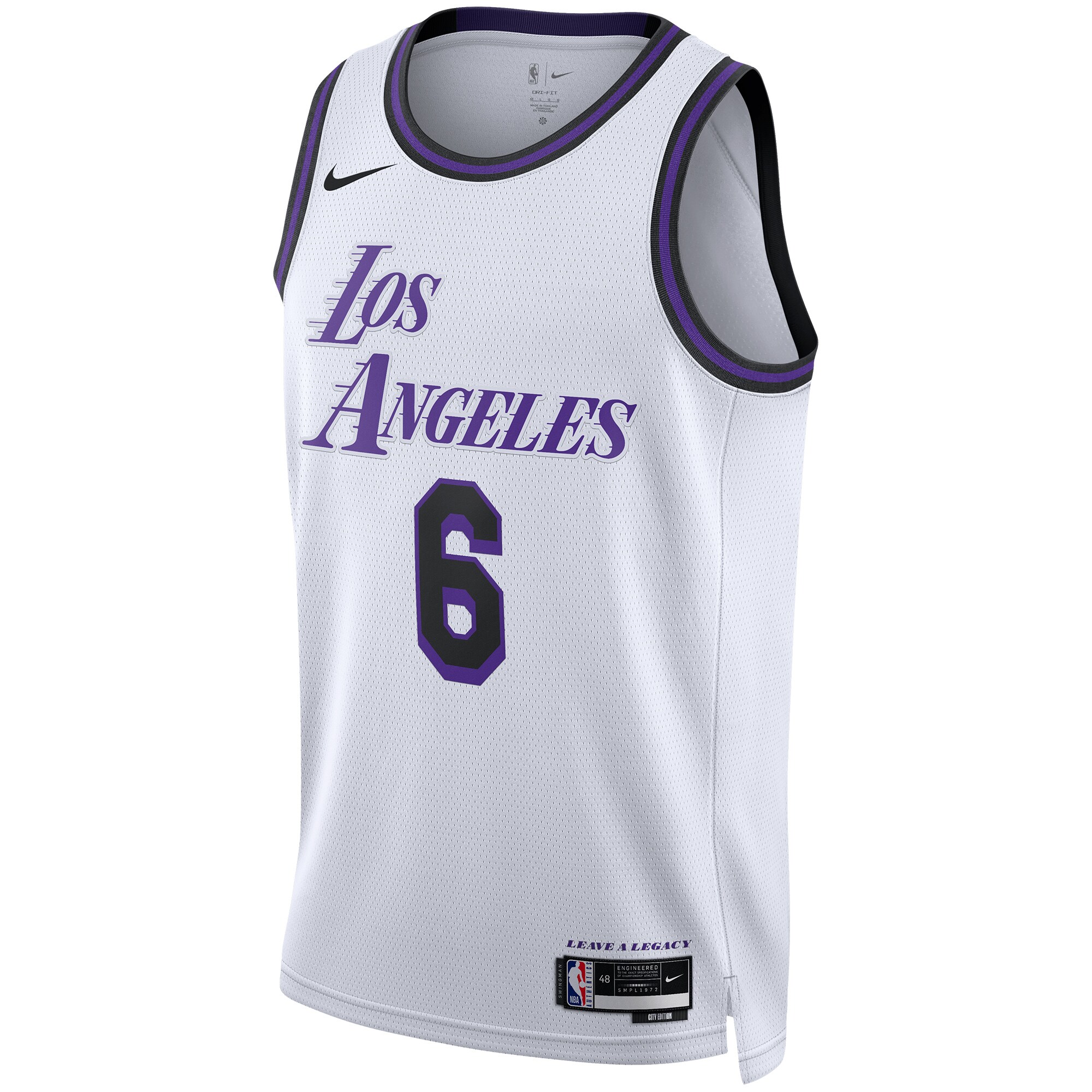 LeBron James Los Angeles Lakers Nike Unisex 2022/23 Swingman Jersey - City Edition - White - vstockx