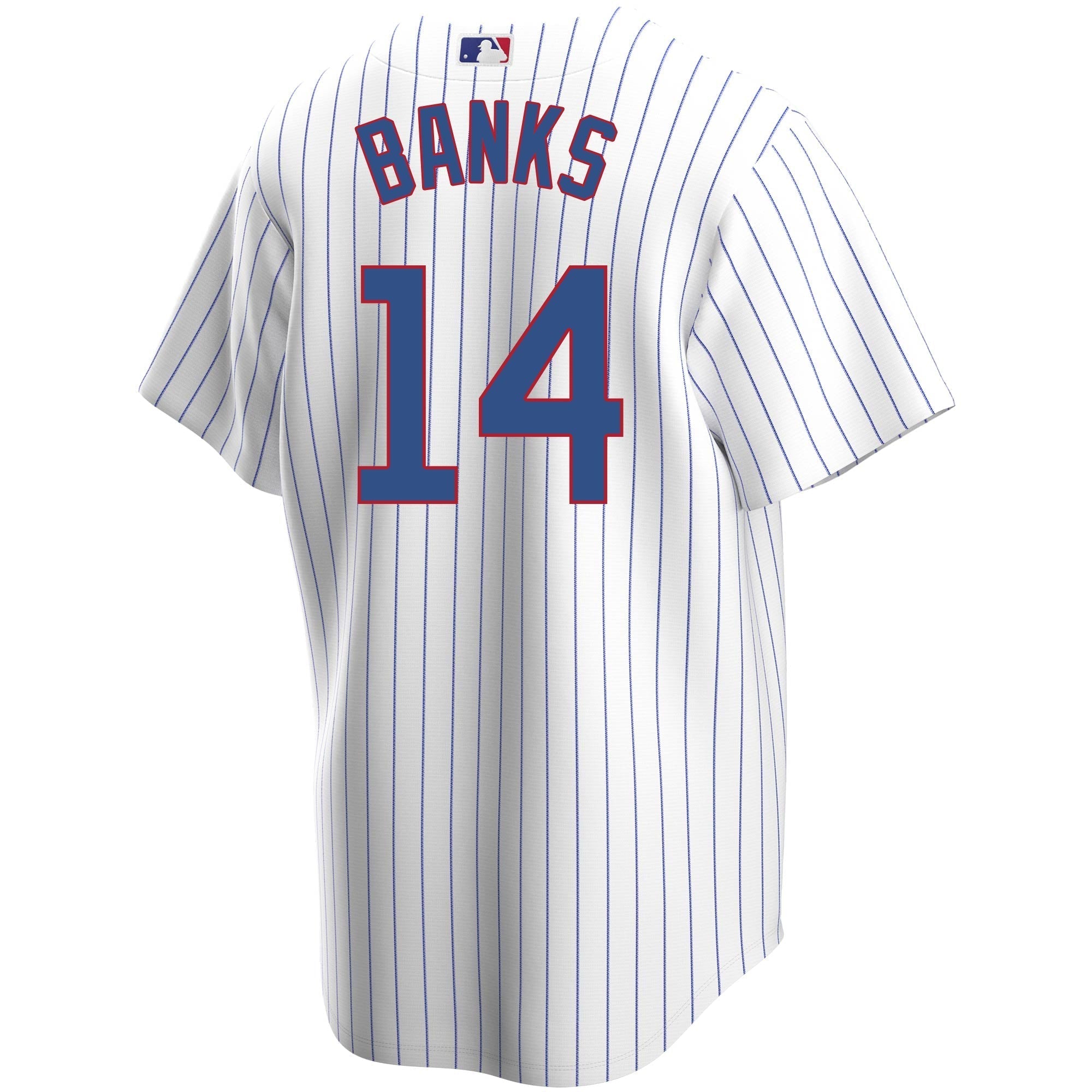 Ernie Banks Chicago Cubs Home Pinstripe Men's Replica Jersey - vstockx