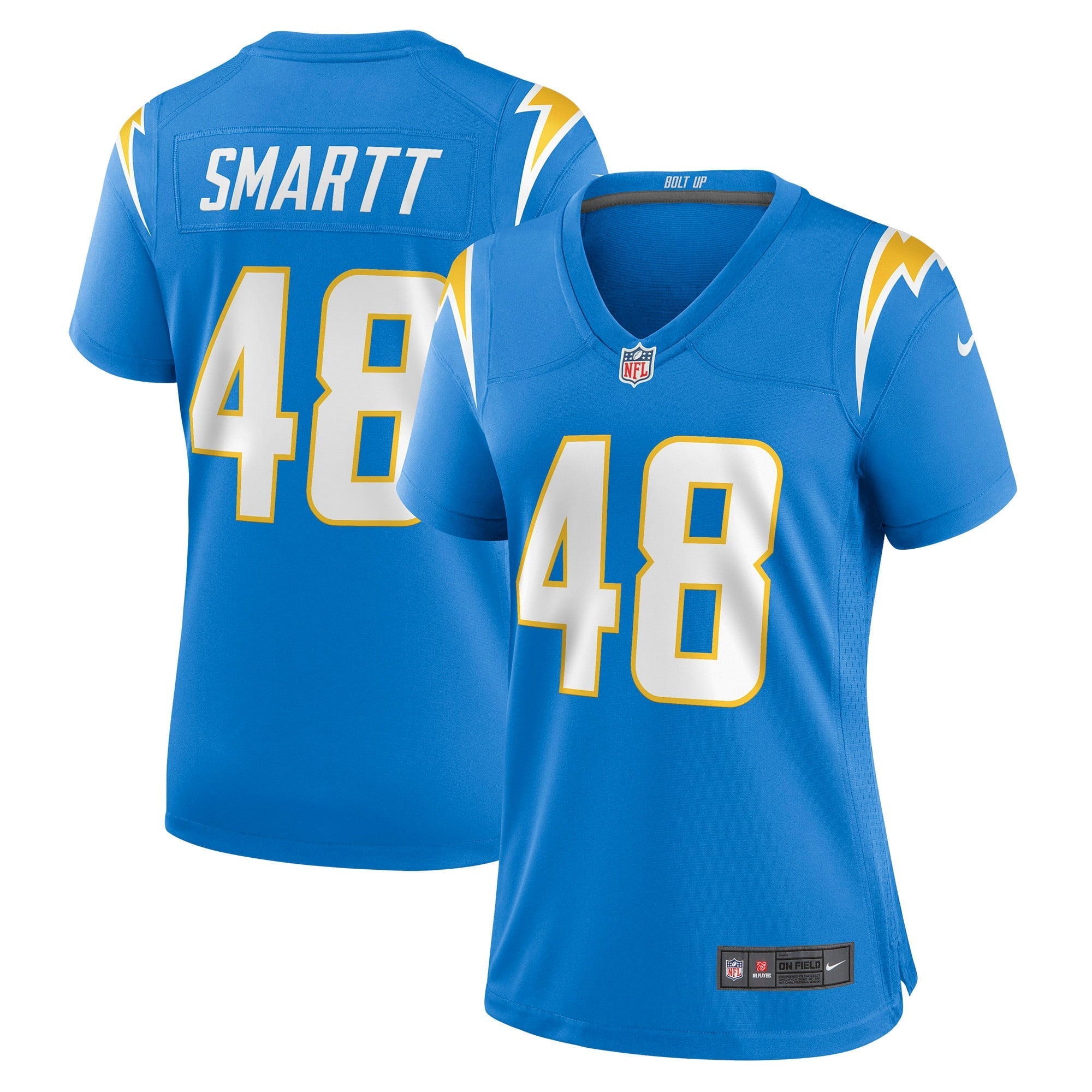 Women's Nike Stone Smartt Powder Blue Los Angeles Chargers Game Player Jersey - vstockx
