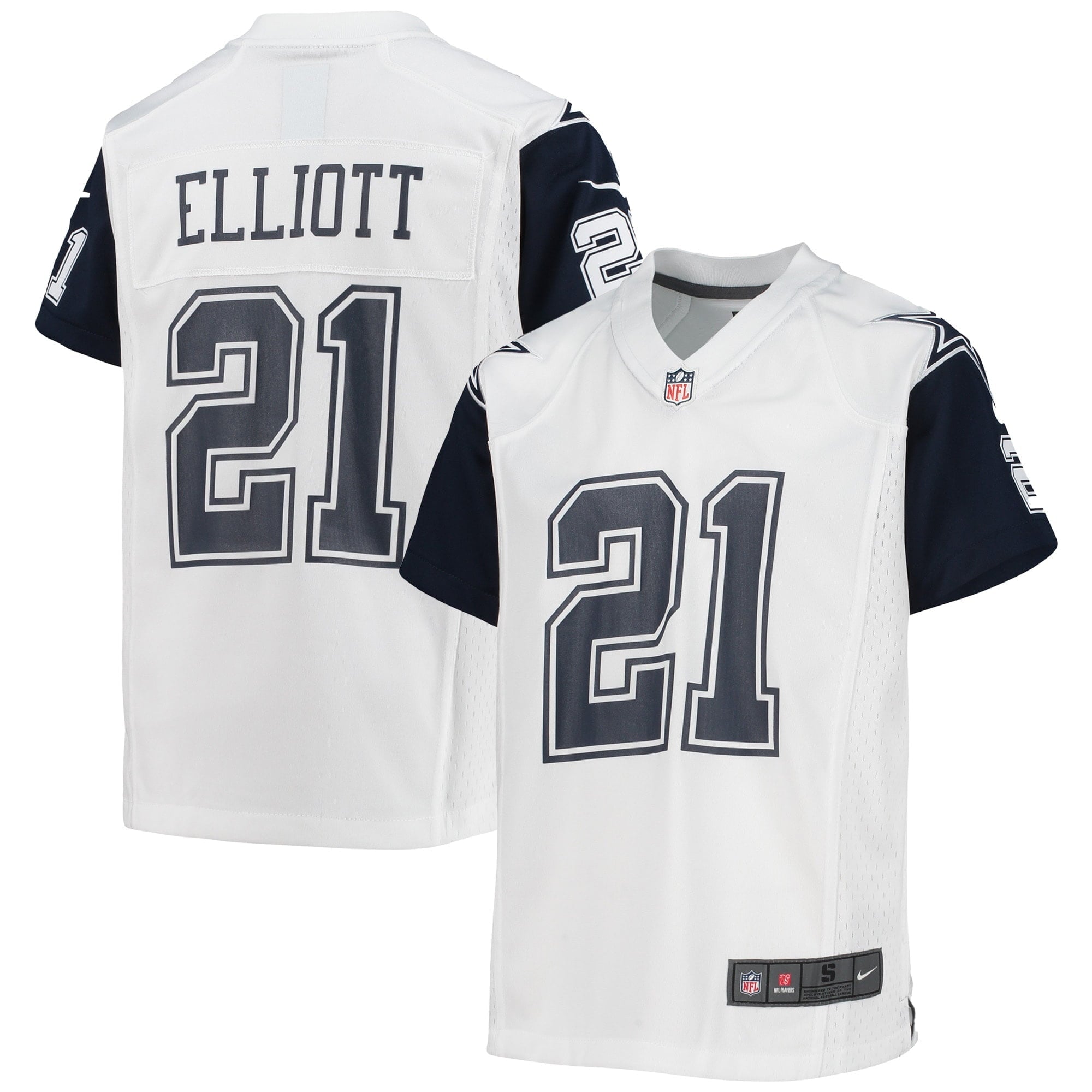 Youth Nike Ezekiel Elliott White Dallas Cowboys Alternate Game Jersey - vstockx