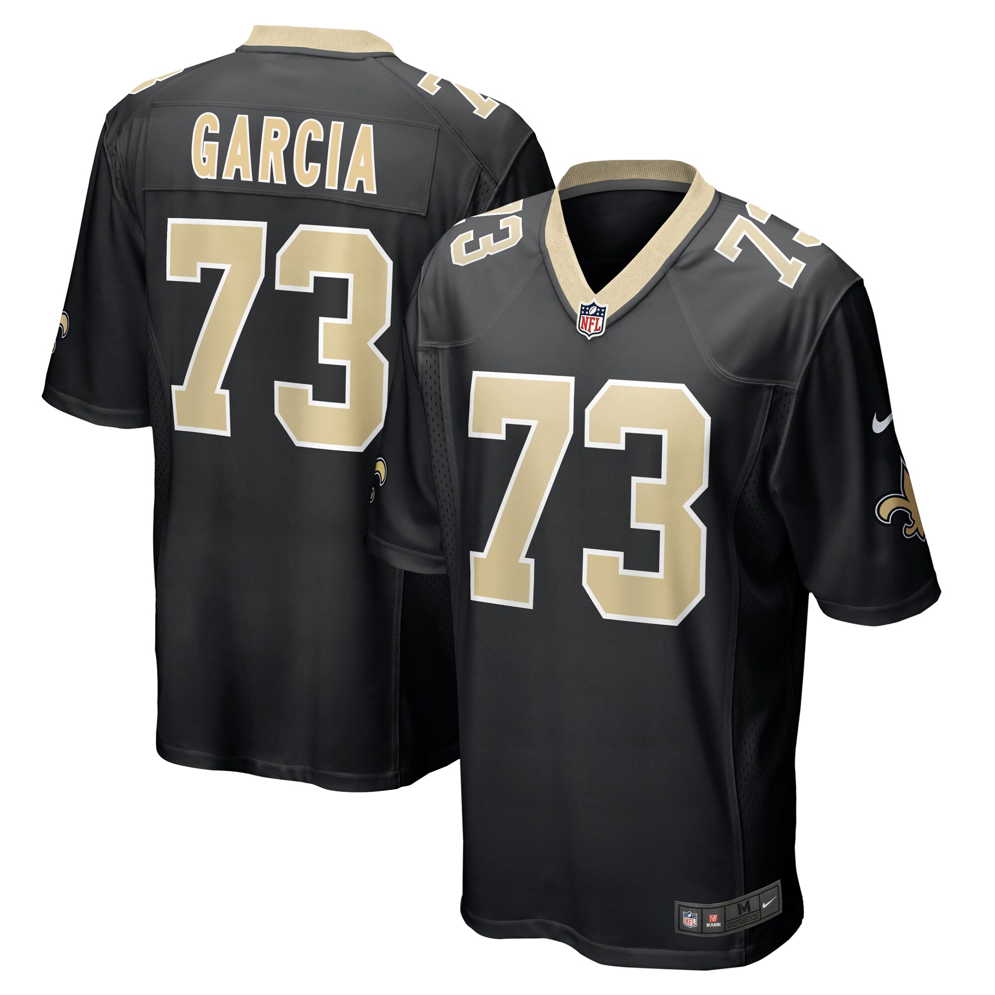 Max Garcia New Orleans Saints Nike Team Game Jersey - Black - vstockx