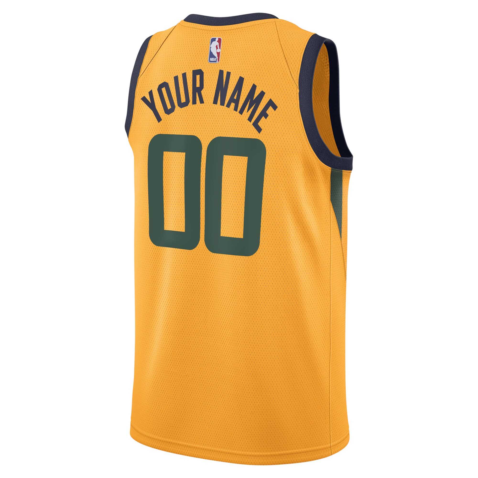 Utah Jazz Nike Swingman Custom Jersey - Statement Edition - Gold - vstockx