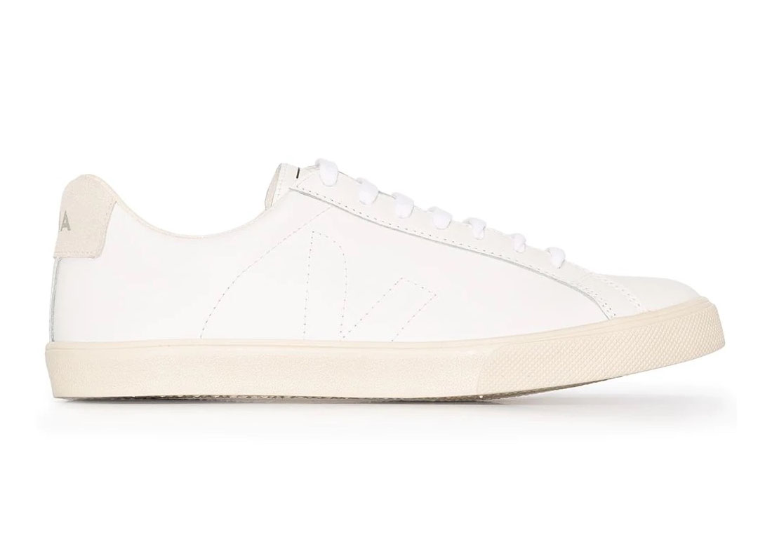 Veja Esplar Leather Stitched White Tan - vstockx