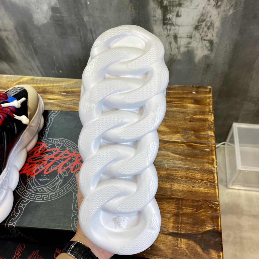 Versace Chain Reaction Multi-Color Rubber Suede - vstockx