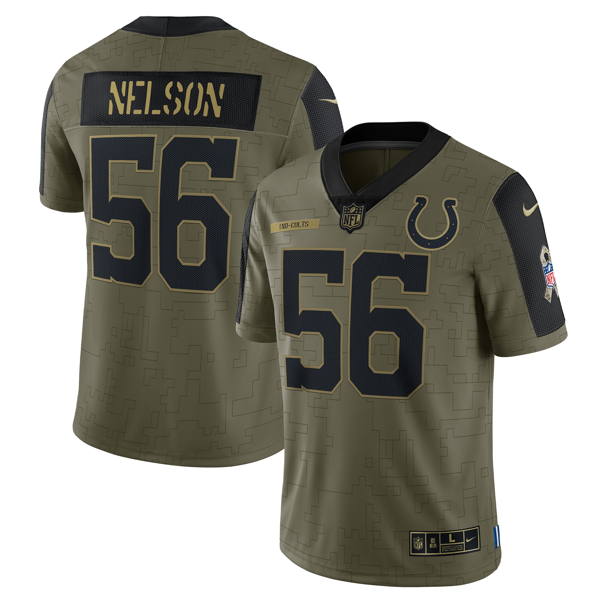 Quenton Nelson Indianapolis Colts Nike 2021 Salute To Service Limited Player Jersey - Olive - vstockx