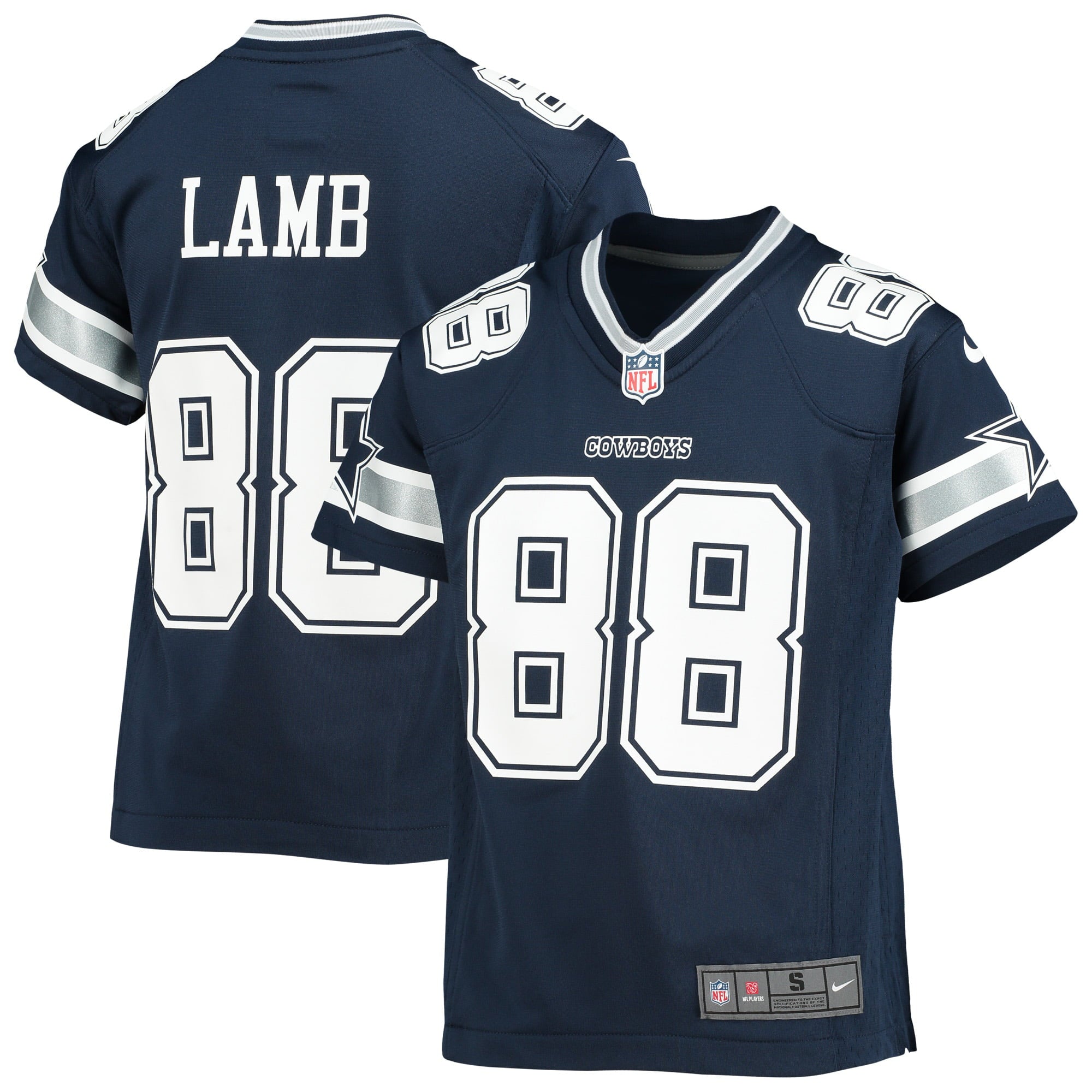 Youth Nike CeeDee Lamb Navy Dallas Cowboys Player Game Jersey - vstockx