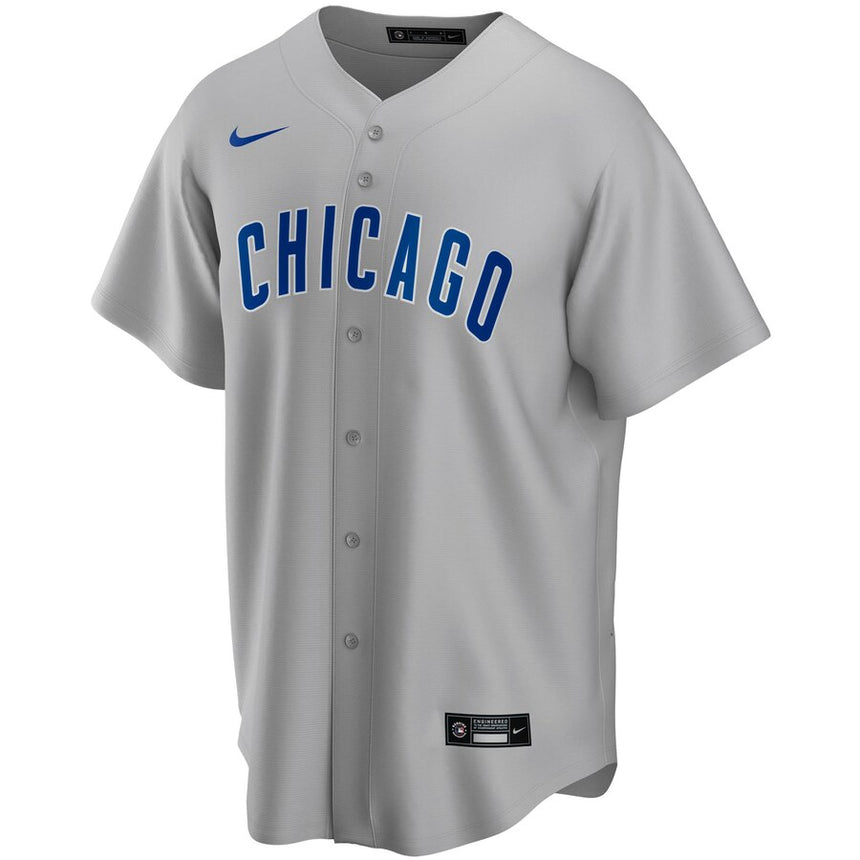 Men's Chicago Cubs Gray Road Replica Team Jersey - vstockx