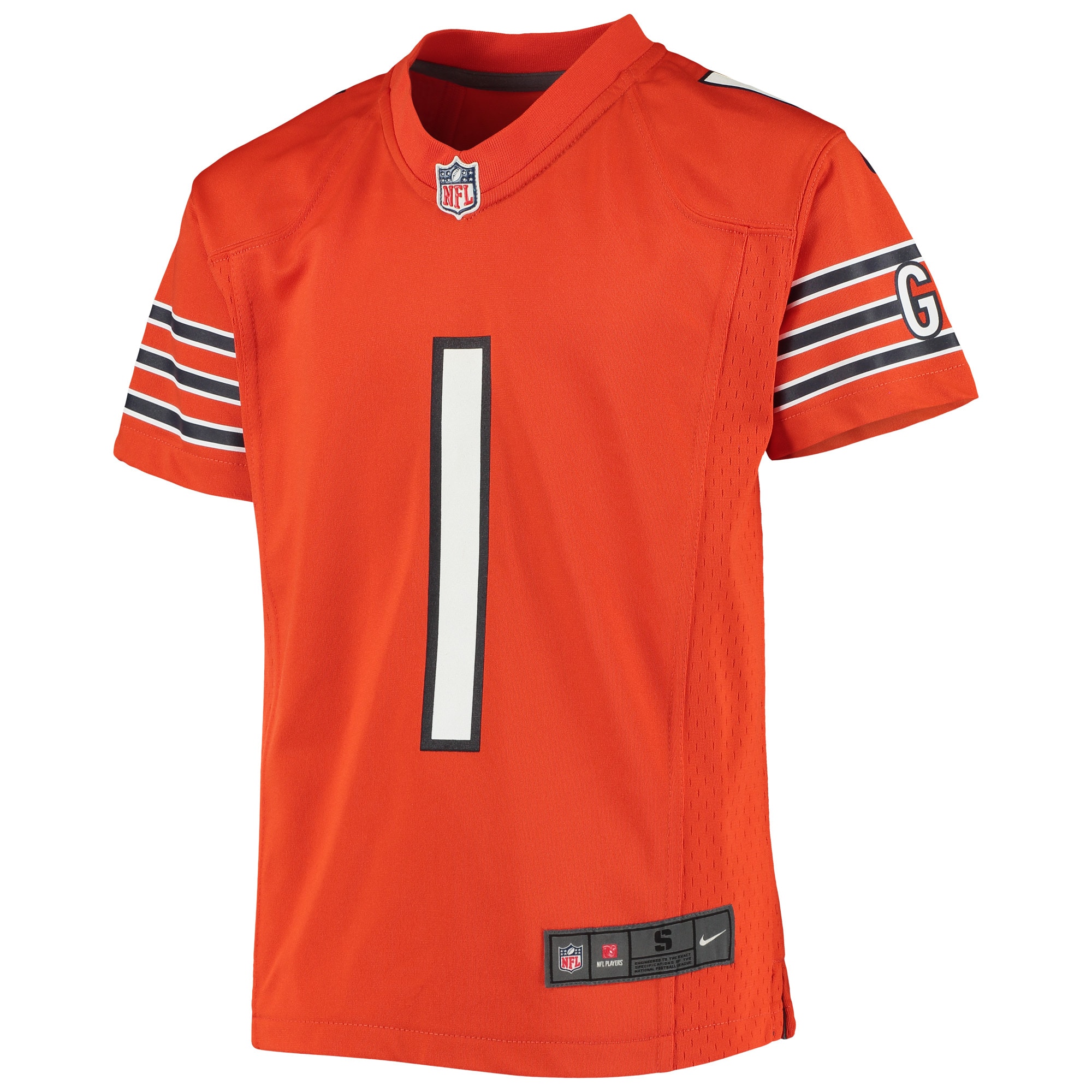 Justin Fields Chicago Bears Nike Youth Game Jersey - Orange - vstockx